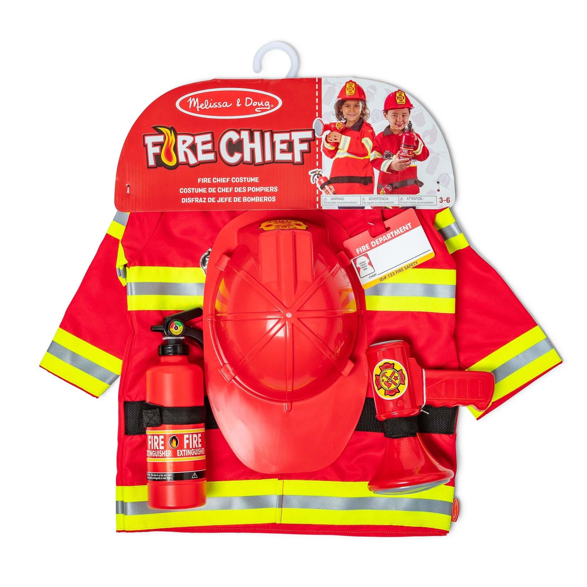 Melissa & Doug Role Play Costume Set Fire Chief Legetøj 6075173