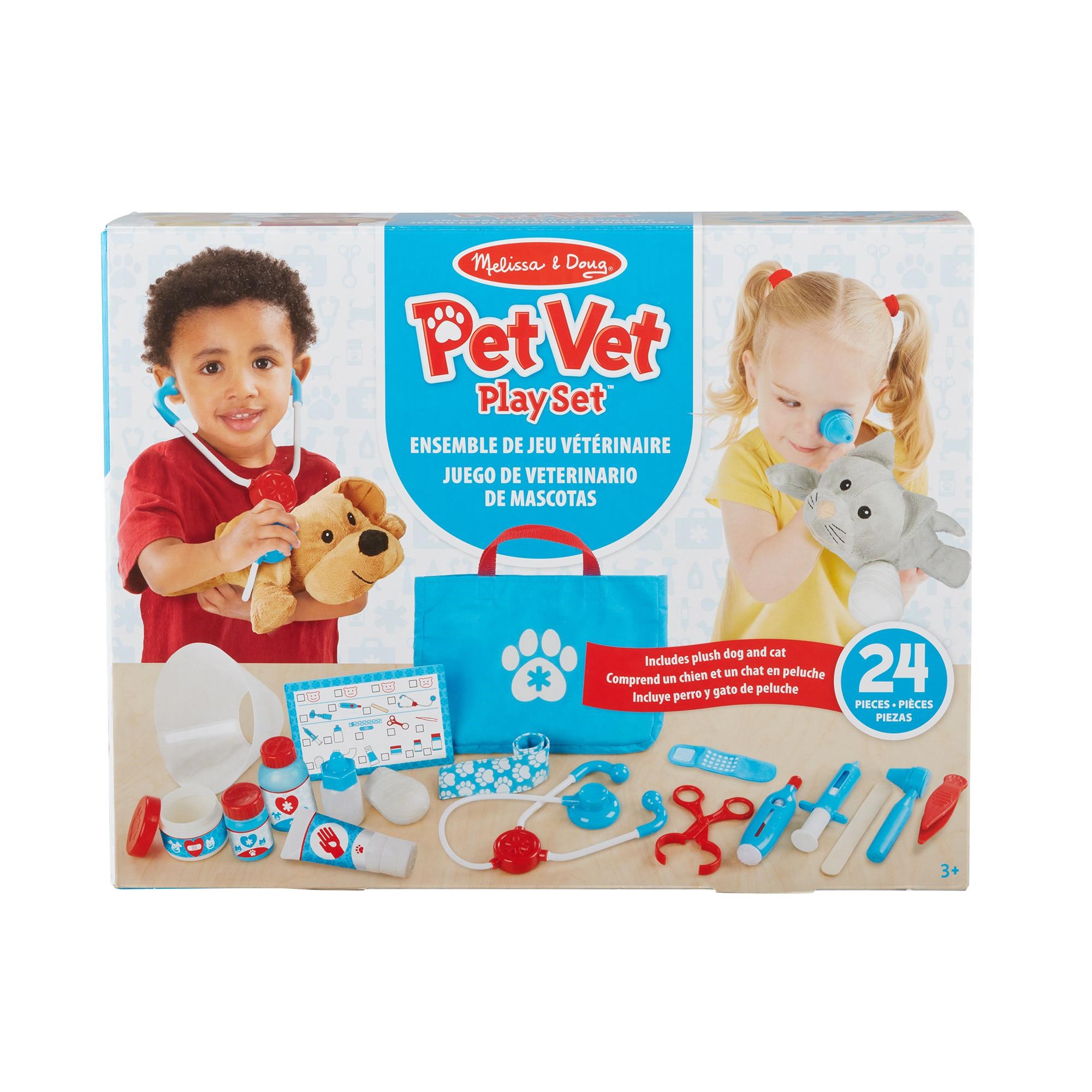 Melissa & Doug Pretend Play Examine and Treat Pet Vet Play Set Legetøj 6074883