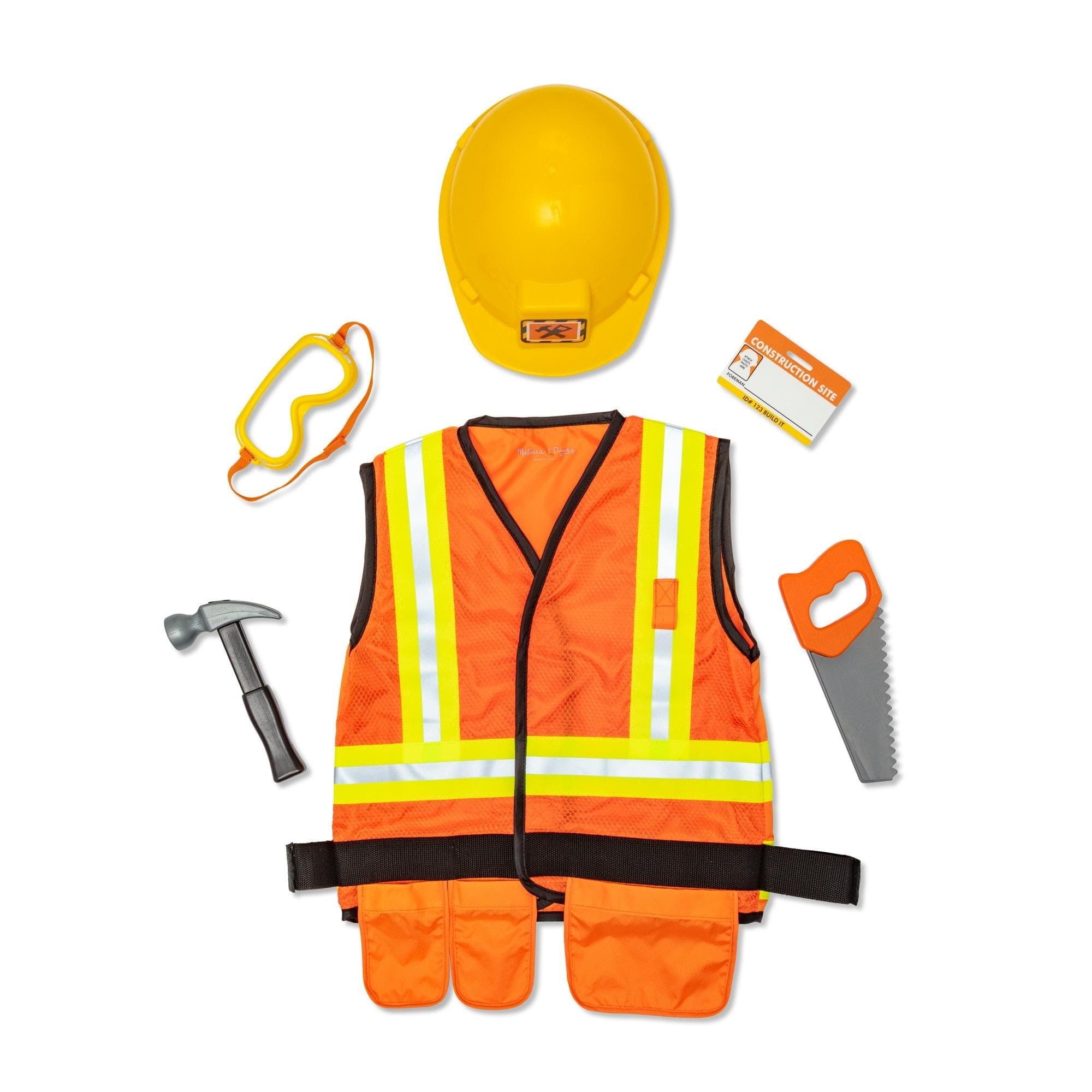 Melissa & Doug Role Play Costume Set Construction Worker Legetøj 6075145