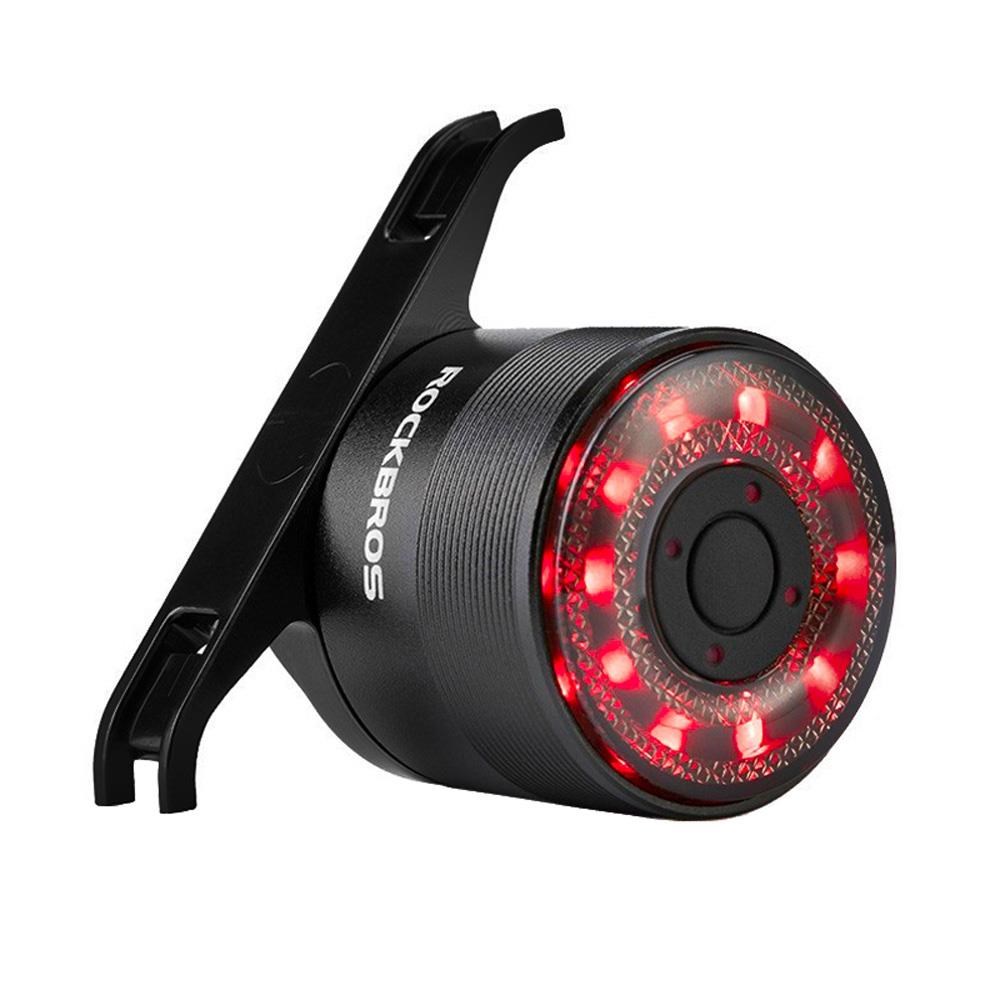 Rockbros Q1 Rear Bike Light 7 Color LED + USB-C - USB-A Cable - Black Cykellygter