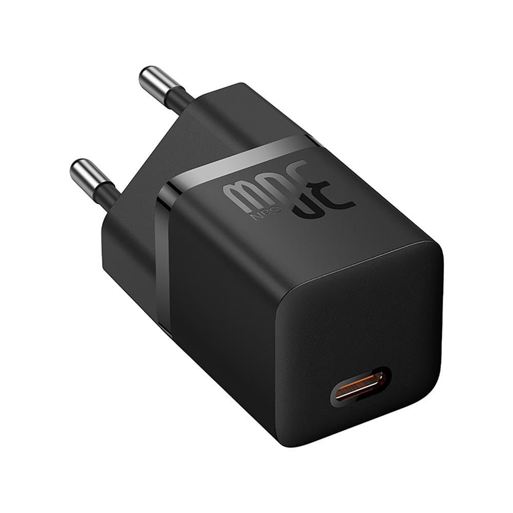 Baseus GaN5 30W Wall Charger with 100W USB-C to USB-C Cable - Black Mobil Oplader P10110902113-00