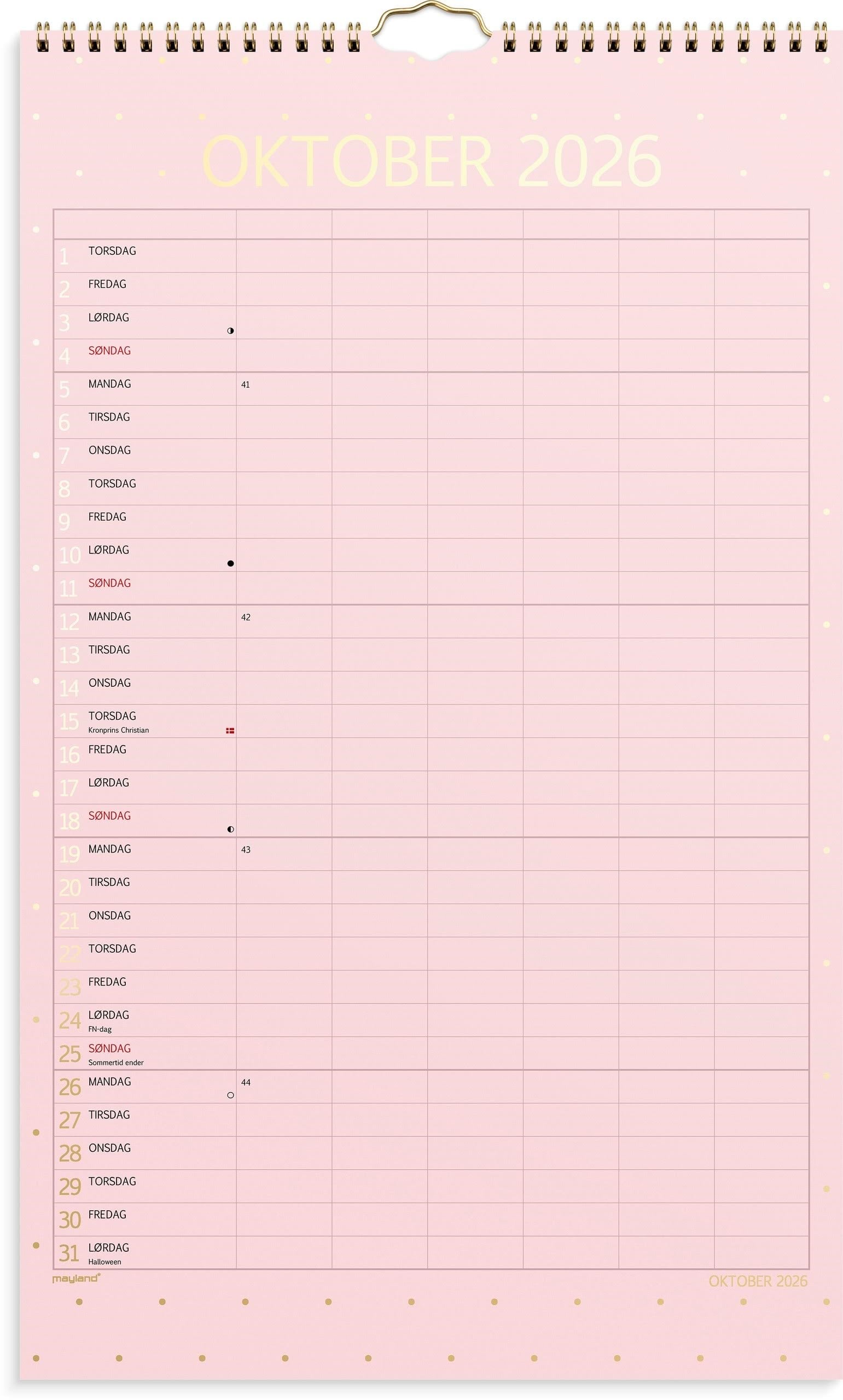 Mayland Studie Familiekalender Color 2026/2027 Kalender 27807700