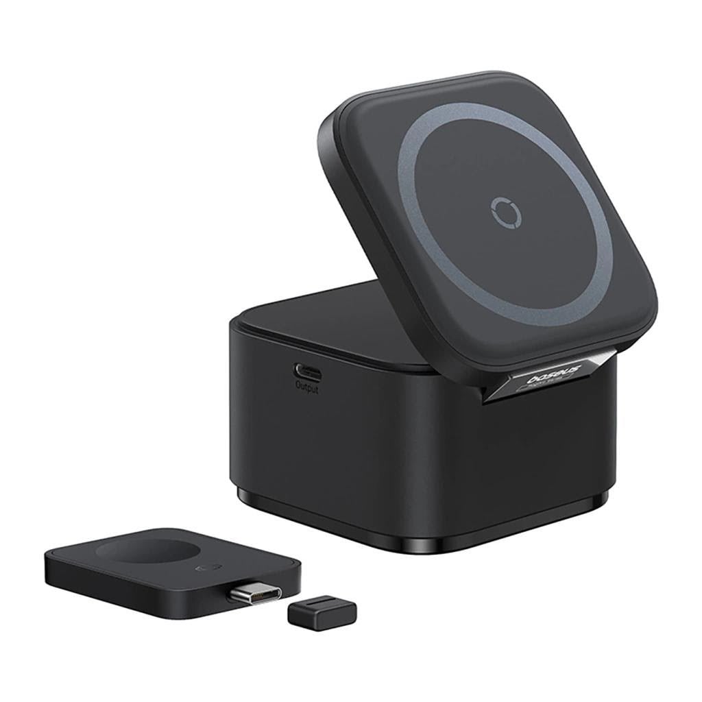 Baseus MagPro 3in1 25W MagSafe Compatible Inductive Charger for Phone and Smartwatch - Black