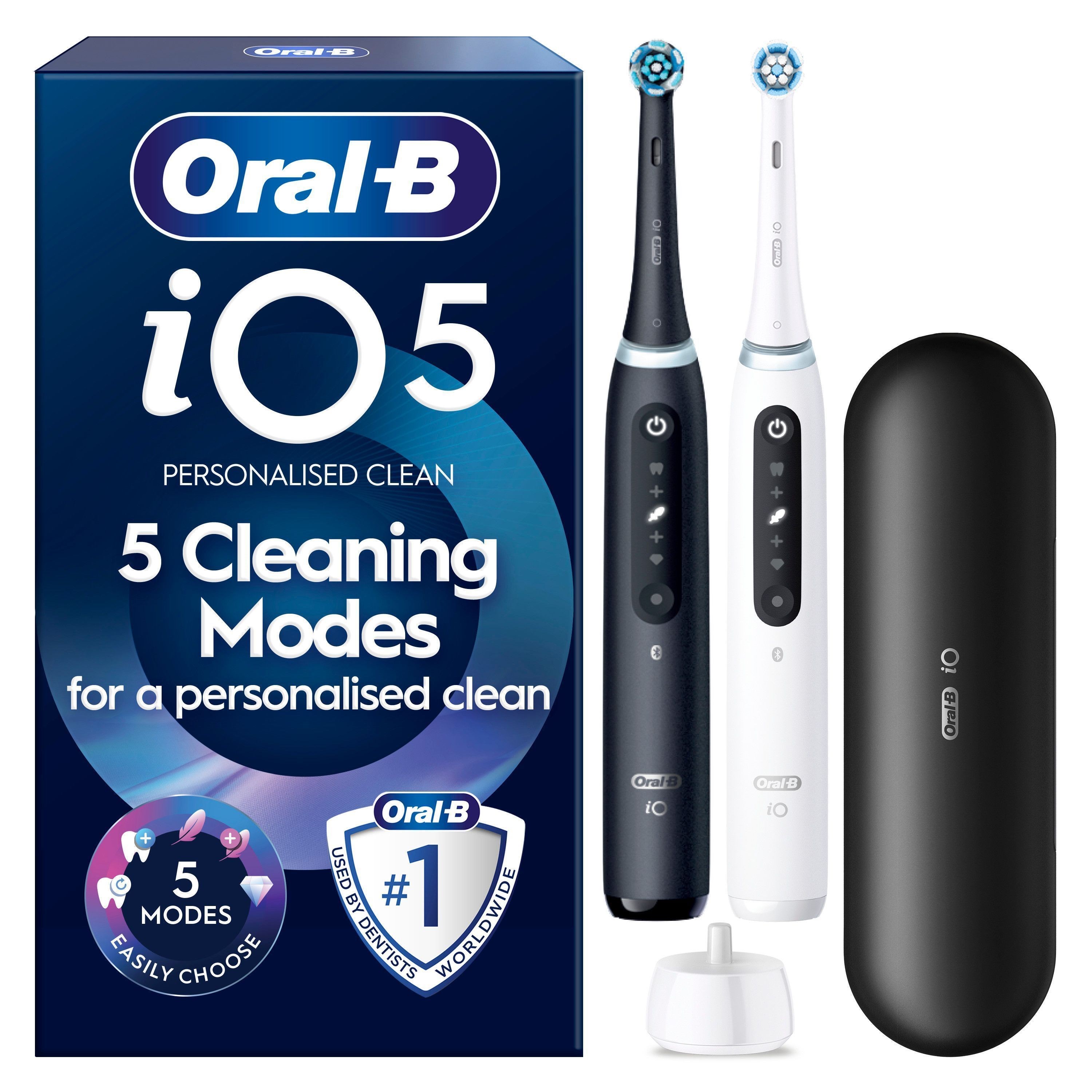 Oral-B Eltandbørste iO5 Matt Black/QuiteWhite Duo El Tandbørste 8006530068130