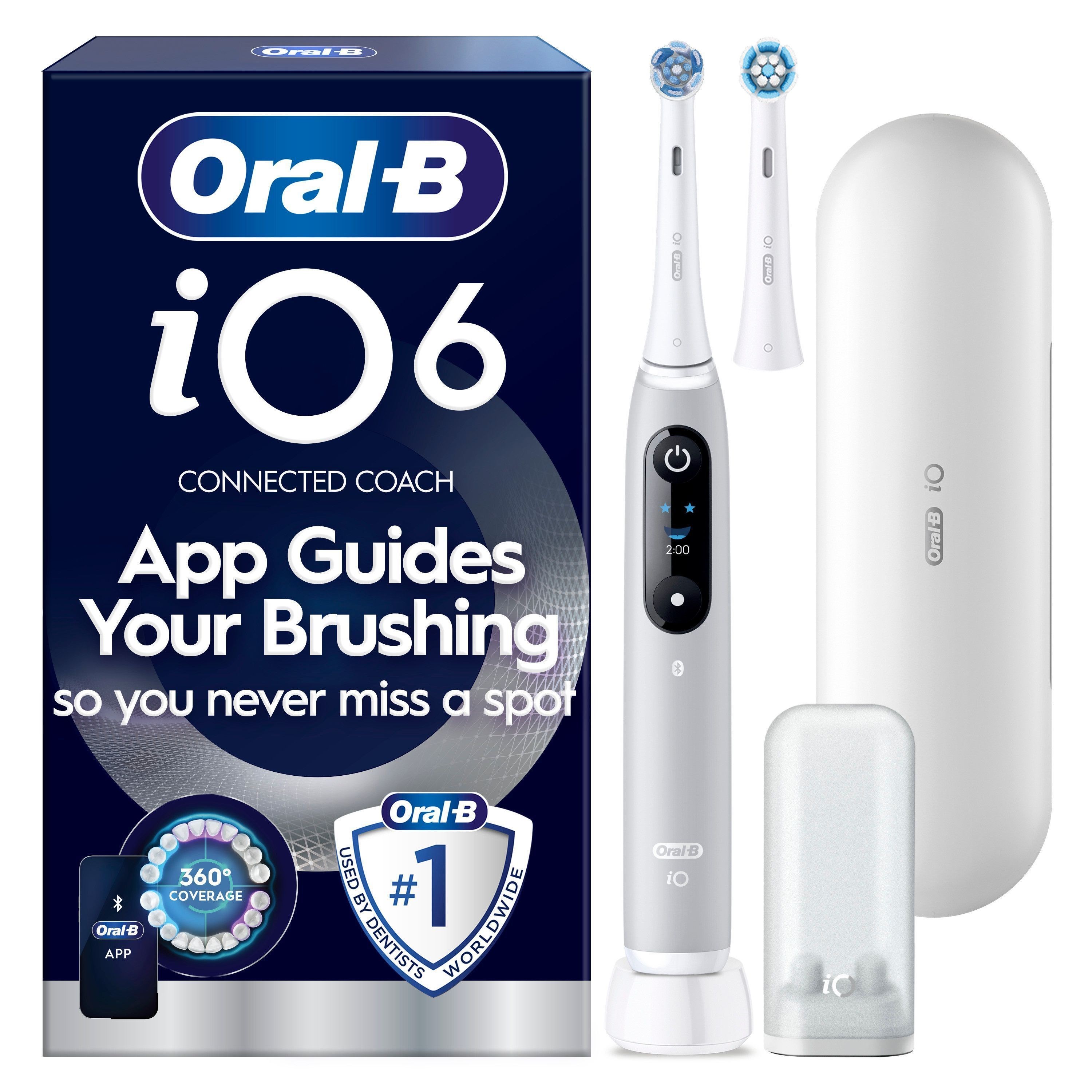 Oral-B Eltandbørste iO6 Grey Opal + 1 Extra Refill El Tandbørste 8006530067805