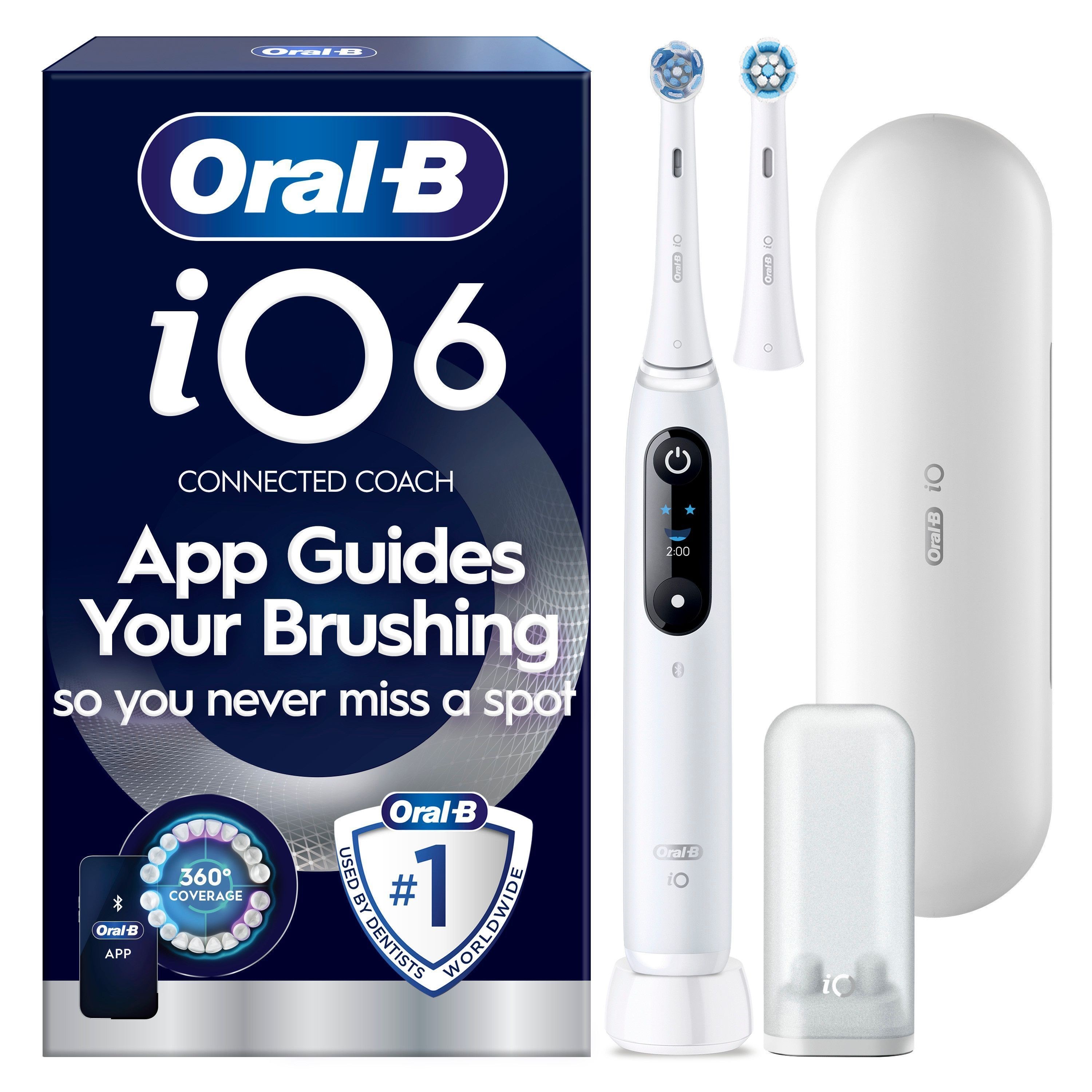 Oral-B Eltandbørste iO6 White + 1 Extra Refill El Tandbørste 8006530067652