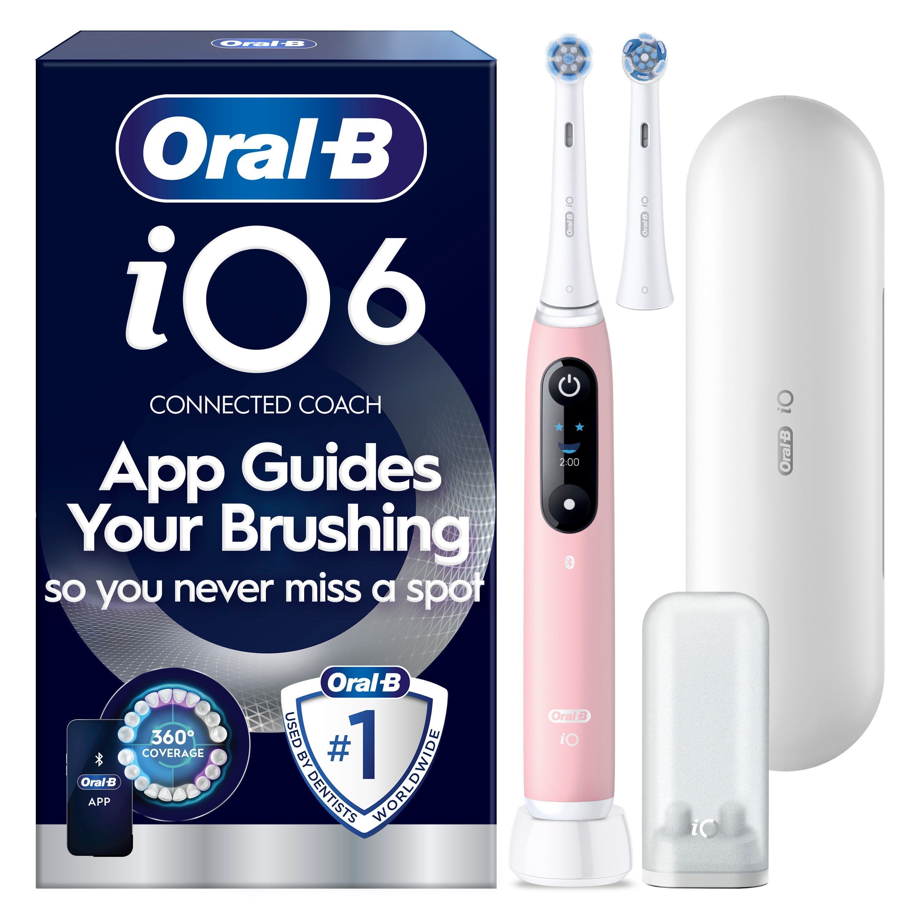 Oral-B Eltandbørste iO6 Series Pink Sand Sensitive + 1 Extra Refill El Tandbørste 8006530067461