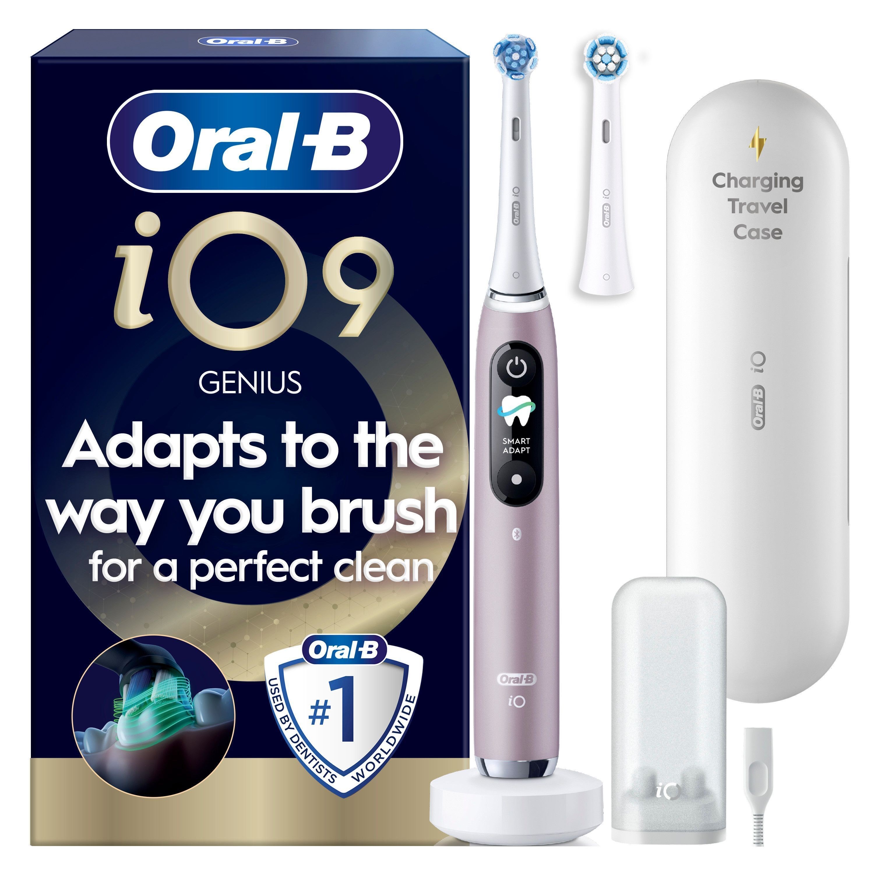 Oral-B Eltandbørste iO9 Rose Quartz + 1 Extra Refill El Tandbørste 8006530067935