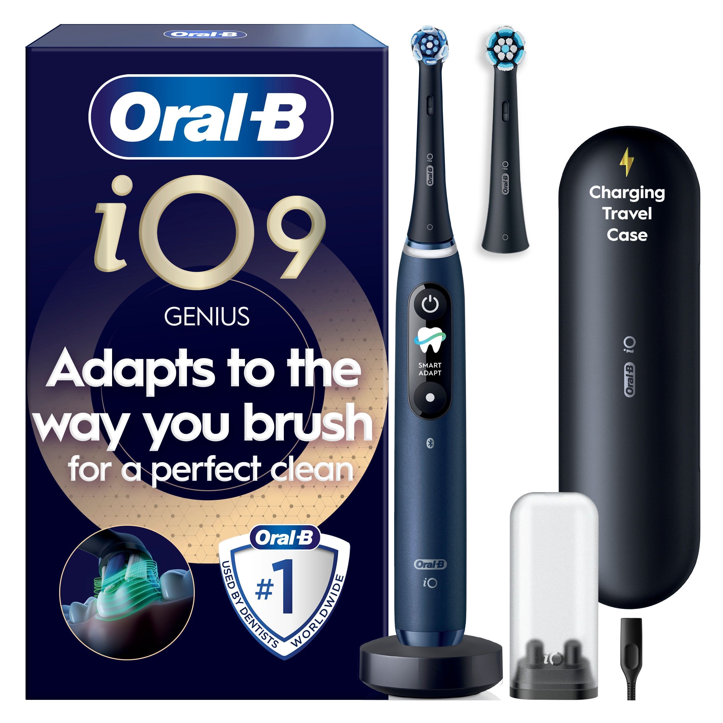 Oral-B Eltandbørste iO9 Sapphire Blue + 1 Extra Refill El Tandbørste 8006530093576