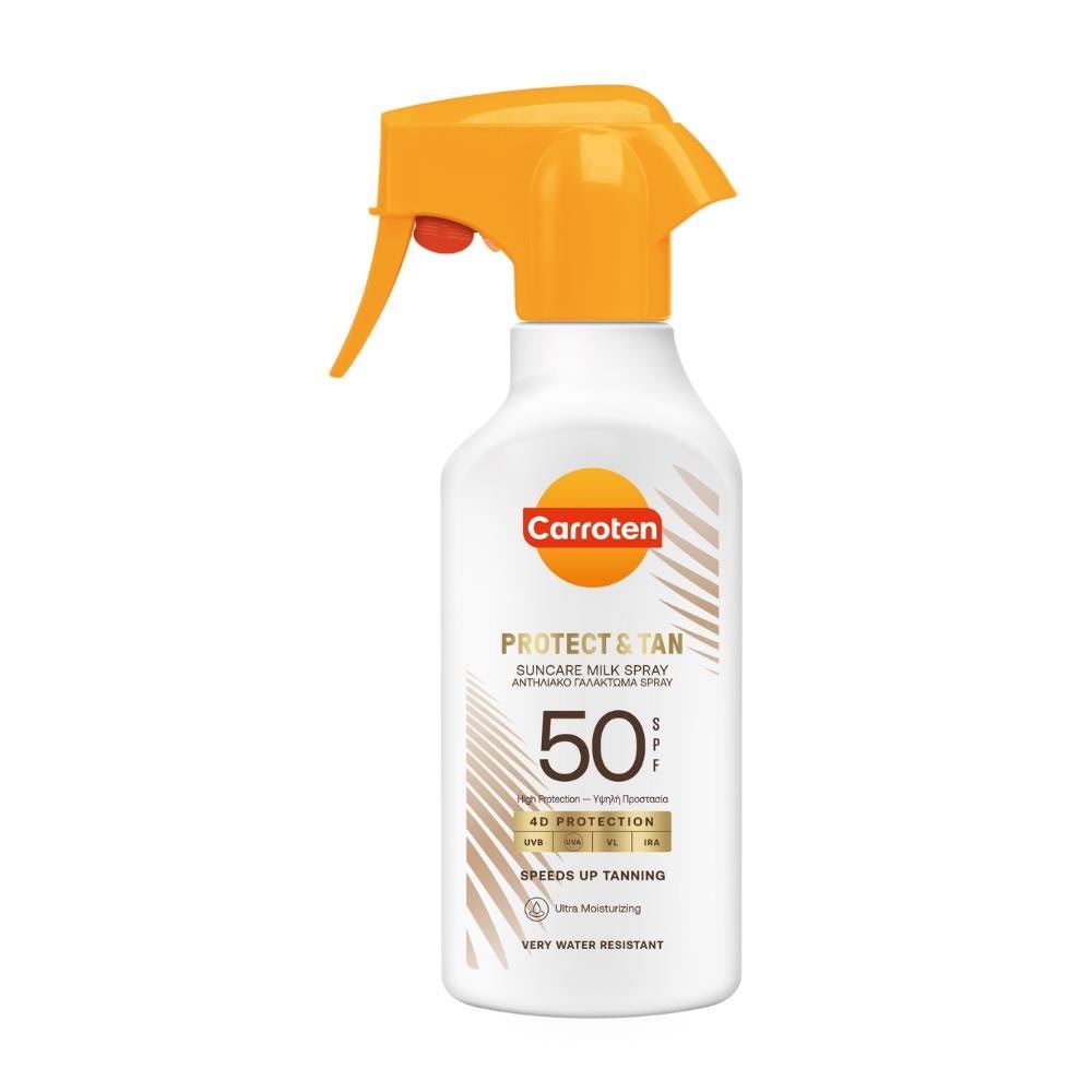 Carroten Protect & Tan Milk Trigger SPF 50 - 270 ml Kropspleje 8571055711
