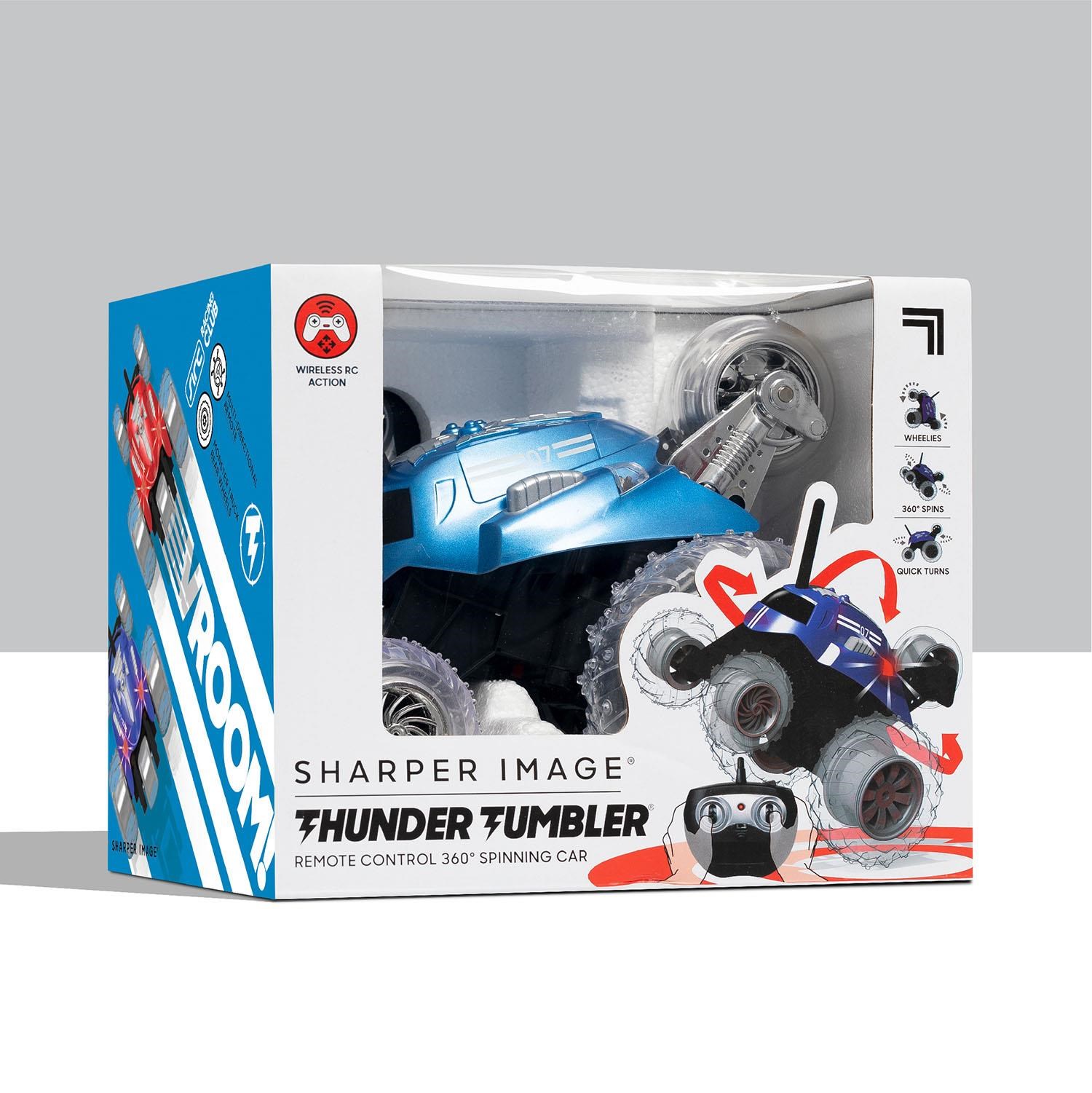 Sharper Image Toy RC Monster Spinning Car Metallic Blue Fjernstyret Bil 1212014891
