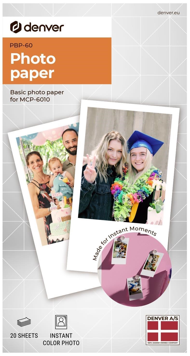 DENVER PBP-60 - Basic photo print paper for Denver MCP-6010 printer Fotopapir