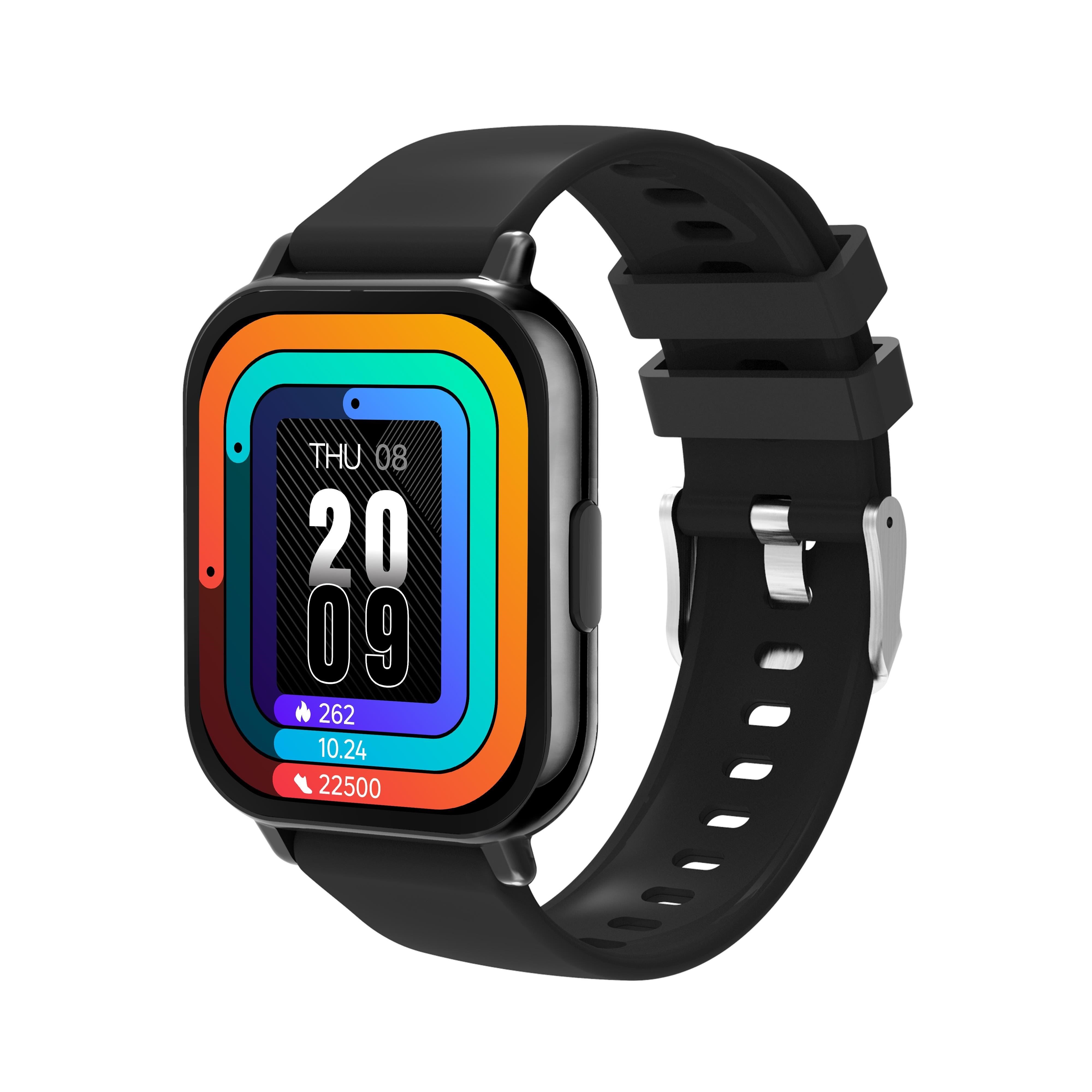 DENVER SWC-176B Black - Bluetooth Smart Watch with health sensors & call function