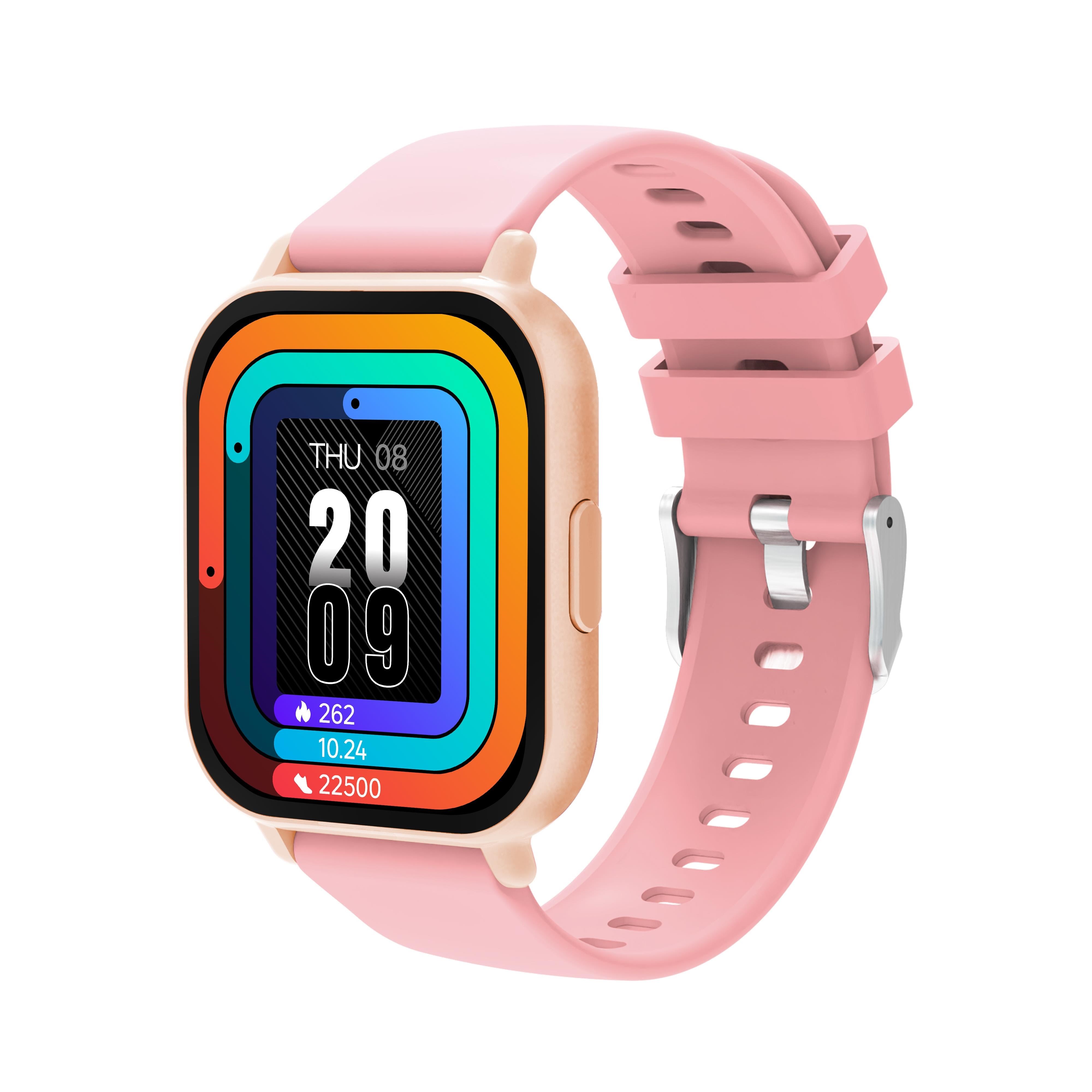 DENVER SWC-176RO Rose - Bluetooth Smart Watch with health sensors & call function