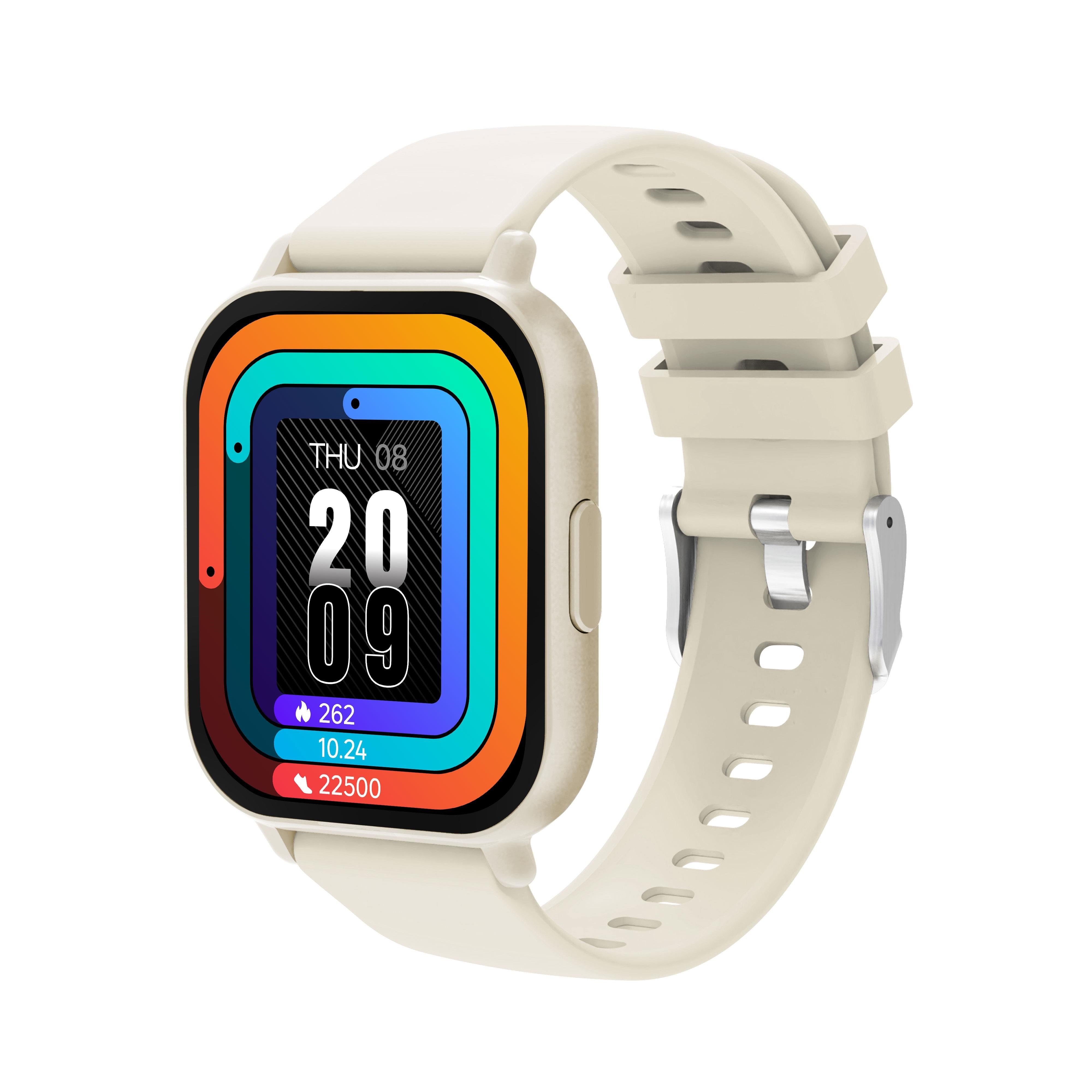 DENVER SWC-176BE Beige - Bluetooth Smart Watch with health sensors & call function Smartwatch