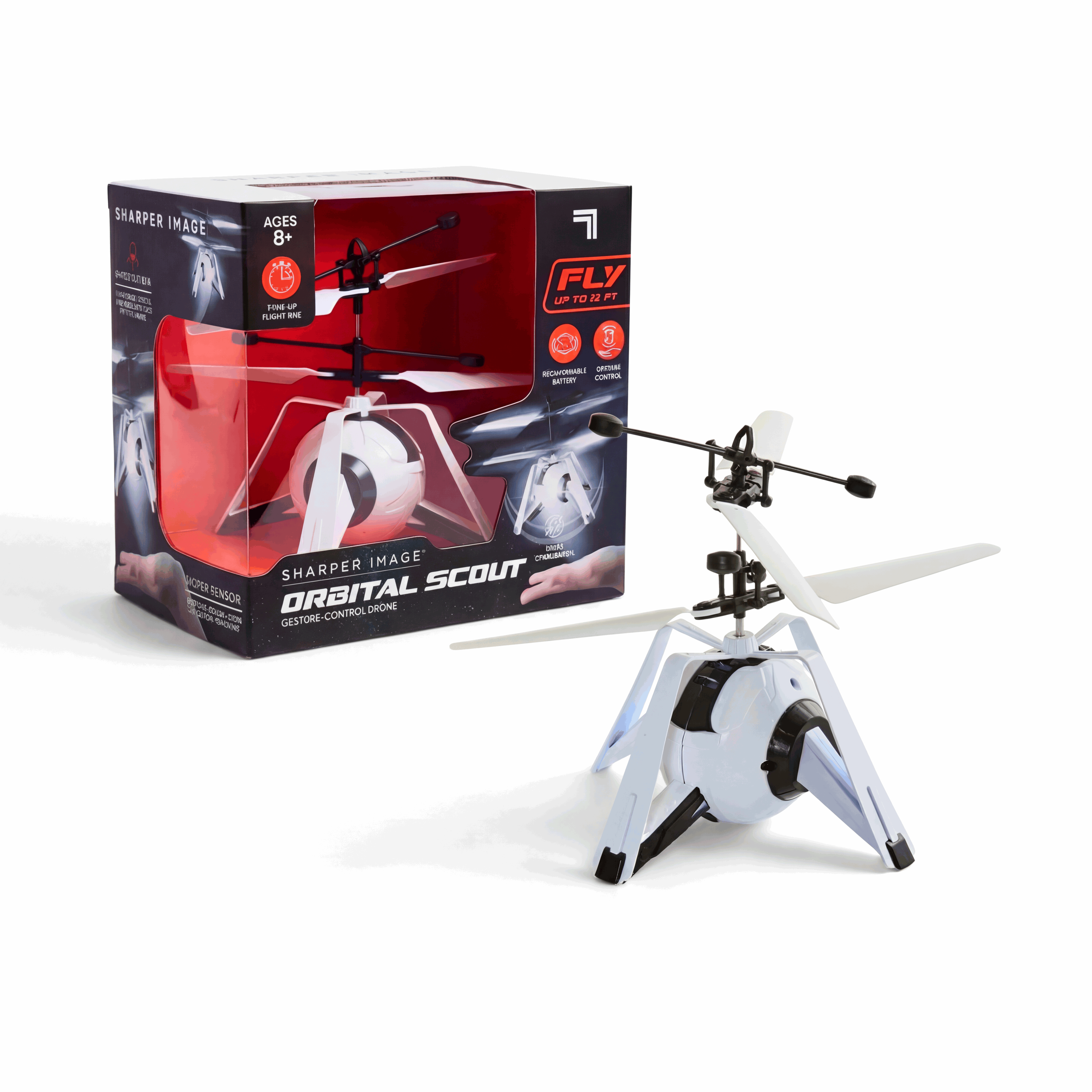 Sharper Image Toy RC Drone Orbital Scout - White Fjernstyret Bil 1216028550