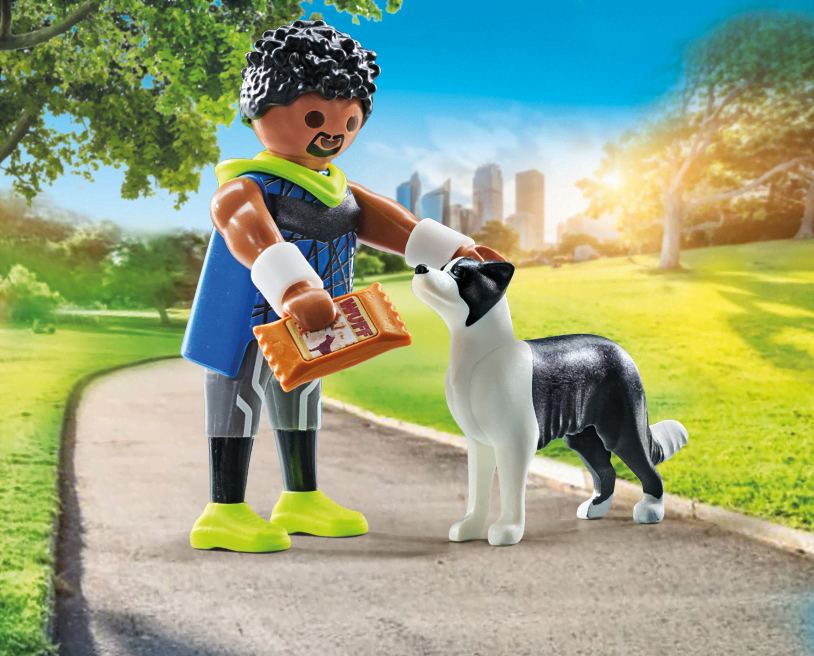 Playmobil Jogger med Border Collie Figur 71740
