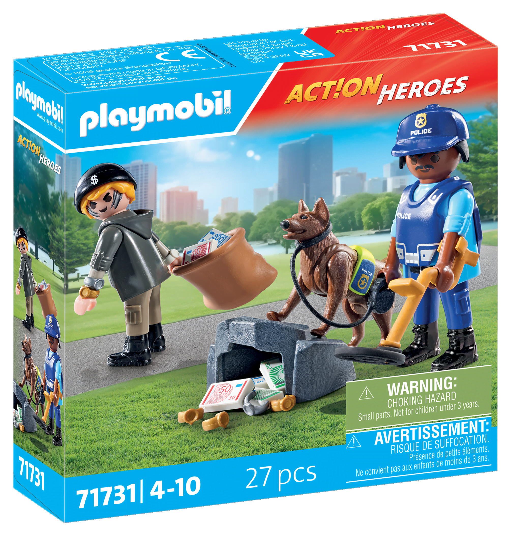 Playmobil Politieftersøgning med hund Figur 71731