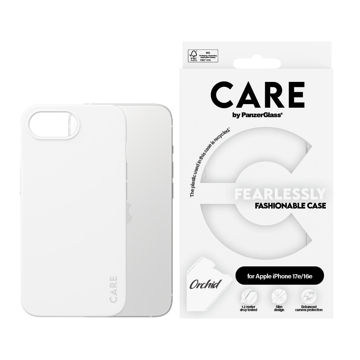 CARE by PanzerGlass Case White Orchid iPhone 17e | 16e Mobilcover CR63169