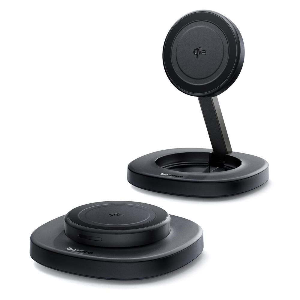 Baseus EnerFill FF11 15W Foldable Inductive Charger with 20W Wall Charger and 1m USB-C Cable - Black