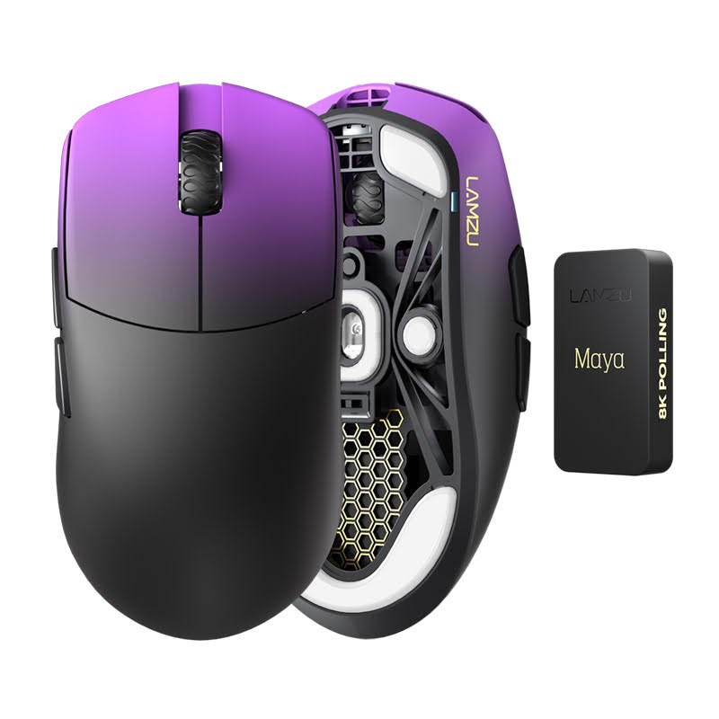 Lamzu Maya Champion Edition - Gaming Mus - Optisk - 6 knapper - Pink Mus 6975637430695