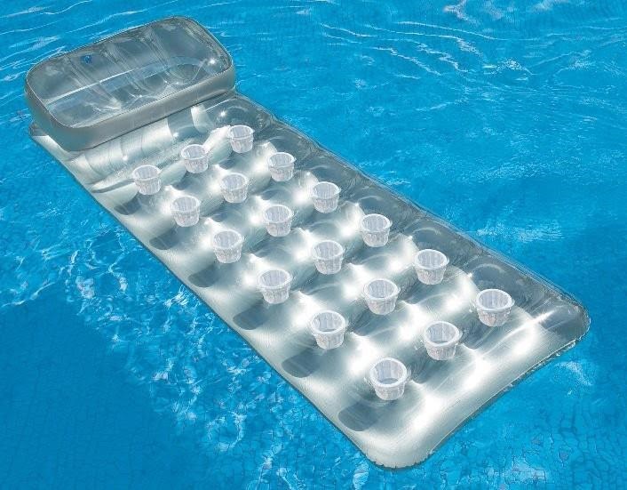 Intex Solbademåtte med 18 lommer, 188x71 cm Vandleg 58894