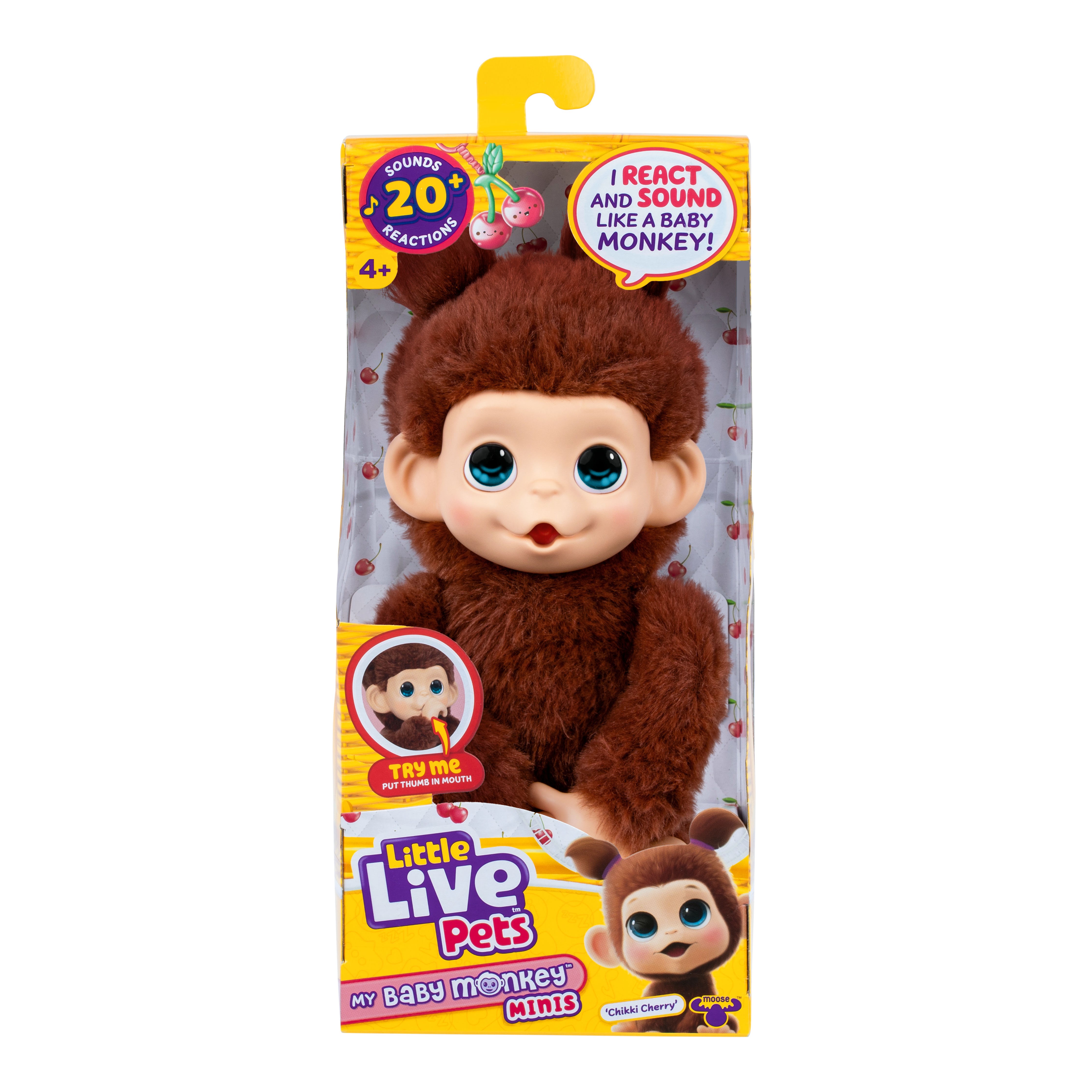 Little Live Pets My Baby Mini Monkey Brown Cherri Bamser 26765