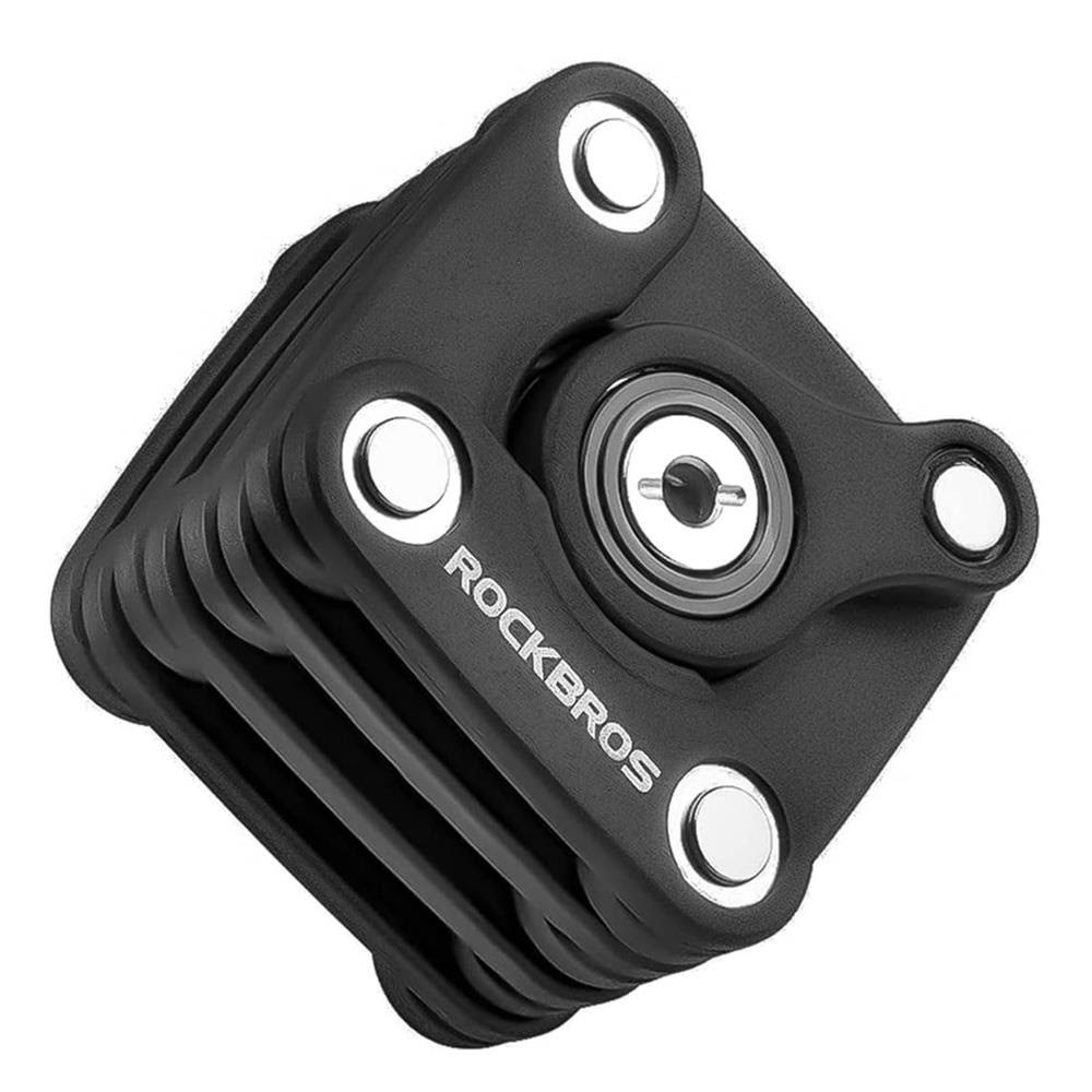 Rockbros WD795 foldable bicycle lock - black Cykeltilbehoer