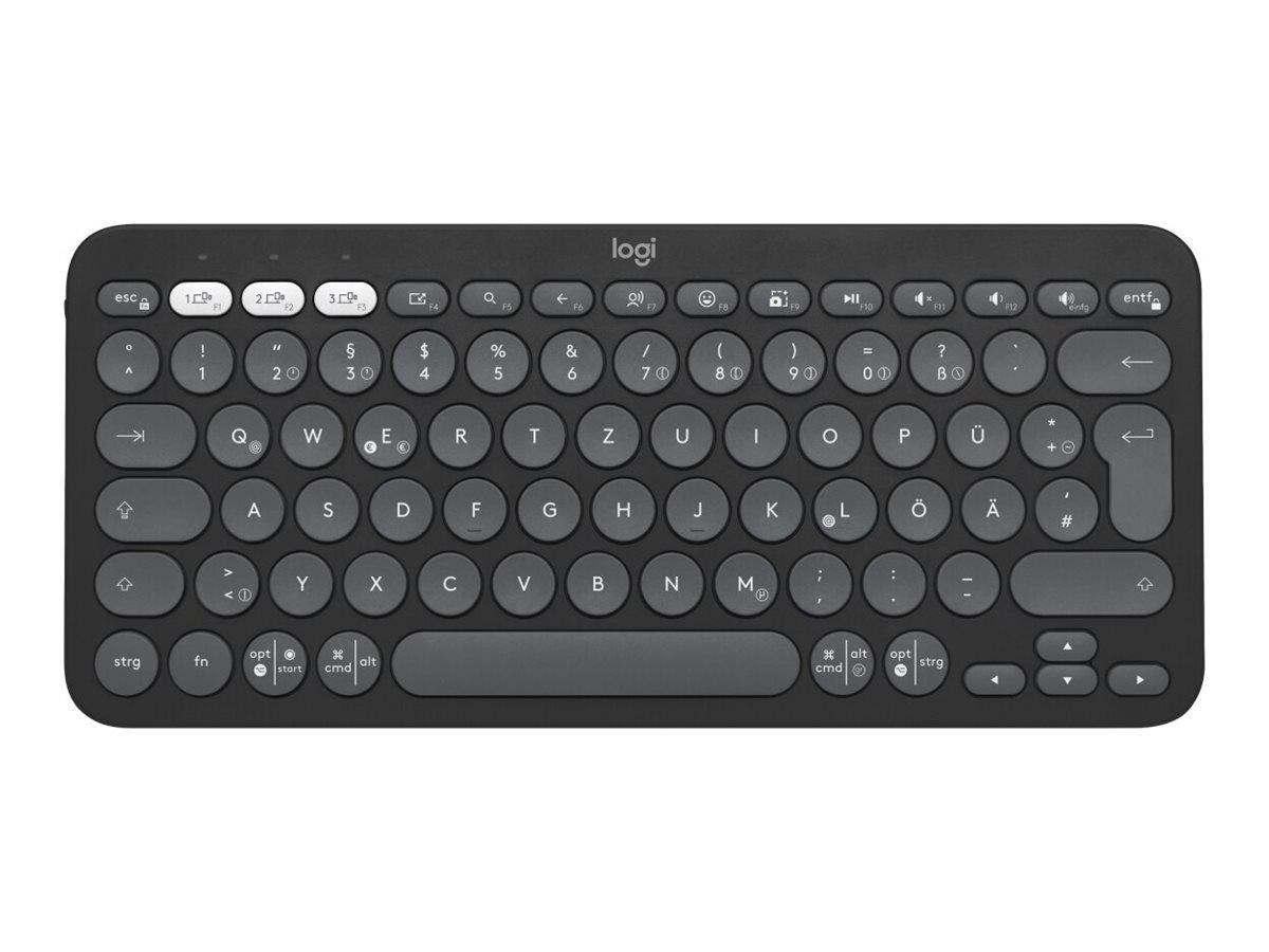 Logitech Pebble Keys 2 K380s Wireless Keyboard - Tonal Graphite - Tastatur - Engelsk - UK - Grå