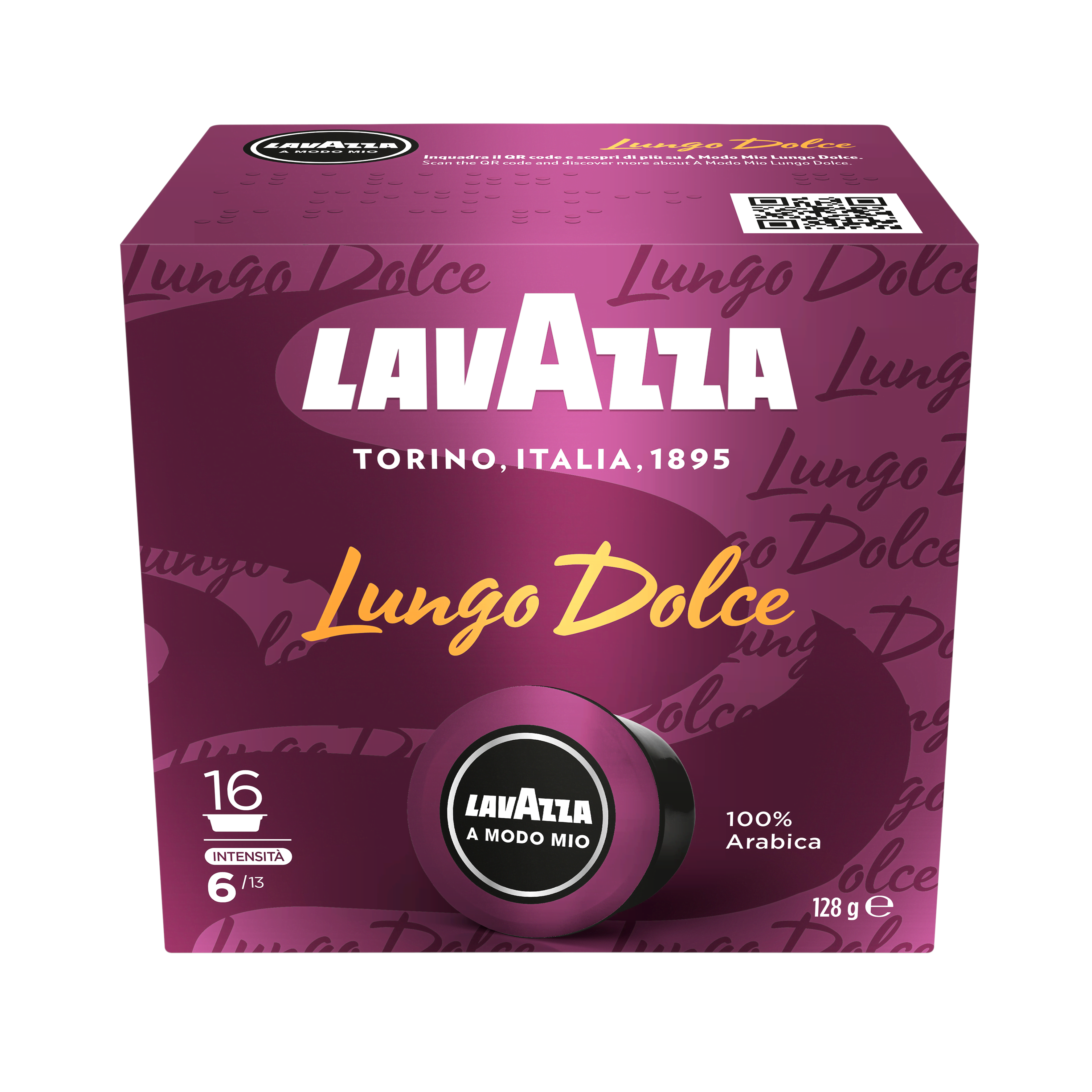 Lavazza A Modo Mio Lungo Dolce Caps - 16 pcs Kaffemaskine Lilla 8649