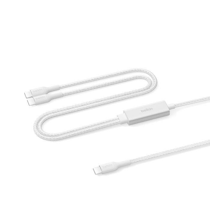Belkin BoostCharge Pro 140W Dual USB-C Cable - 1.5m - White Usb Kabel Hvid CAC004HQ1.5MWH