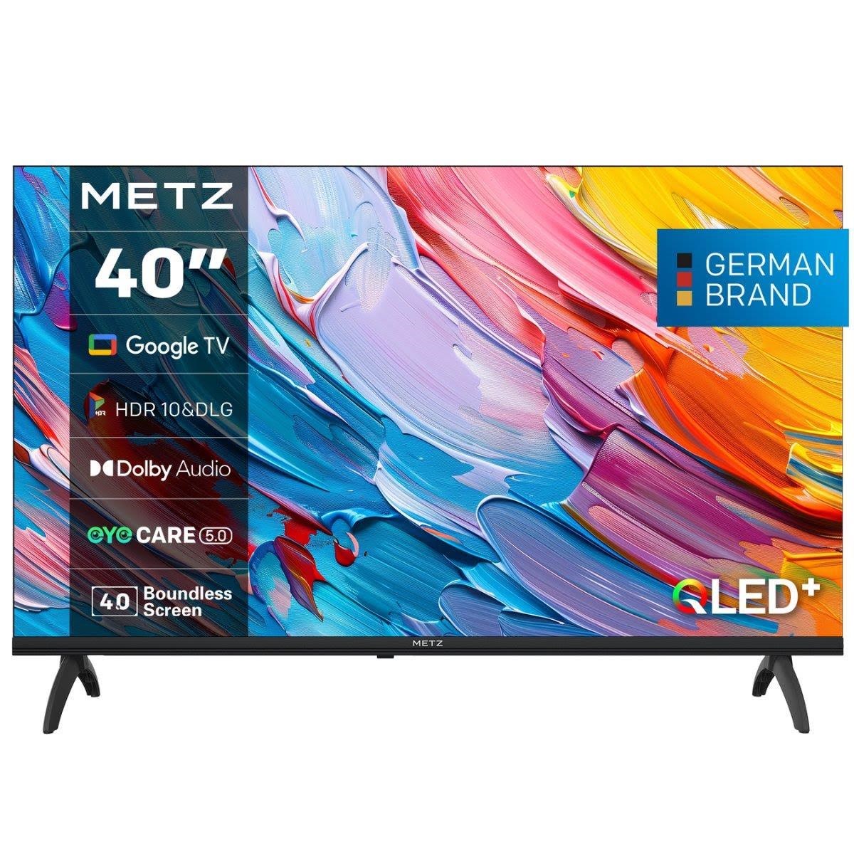 METZ 40" Fladskærms TV QLED 1080p (FullHD) 40MQF7000Z Google TV Fjernsyn Sort