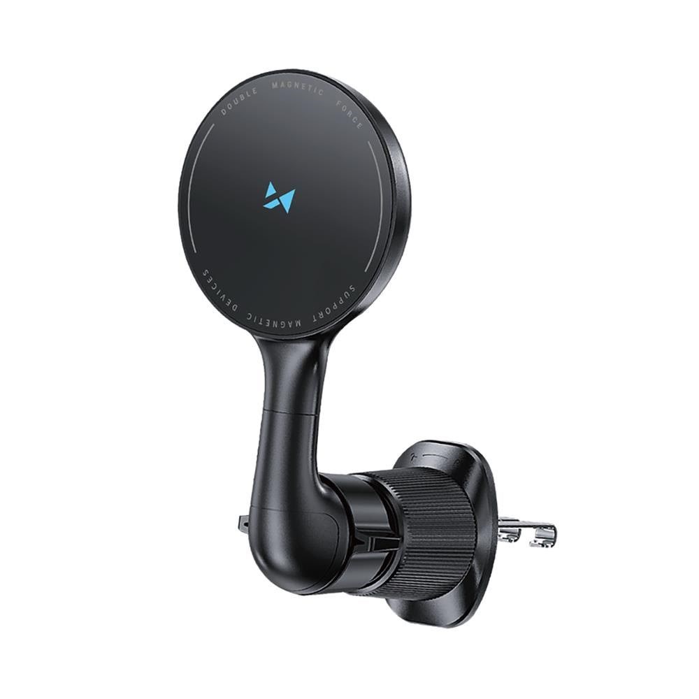 Wozinsky WCT5-6S4Y Car Holder with Qi/MagSafe 15W Inductive Charger for Air Vent - Black Mobil Oplader 5907769372490