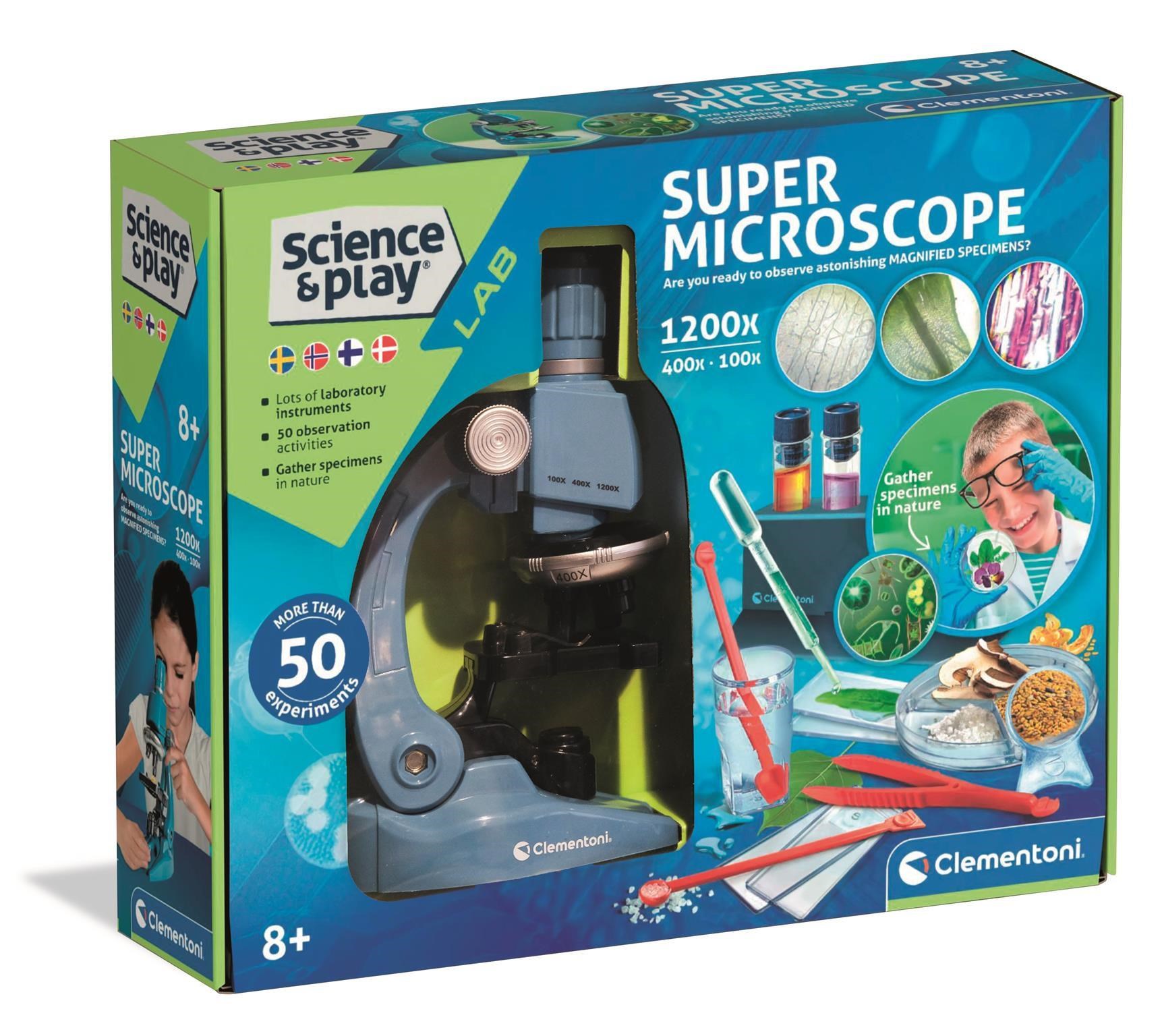 Clementoni Super Microscope 1200x (Nordic) Kreativt Legetøj 78391