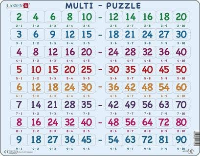 Larsen Puzzles Puslespil Multi-Puzzle - 80 brikker, Maxi (36.5x28 2D Puslespil