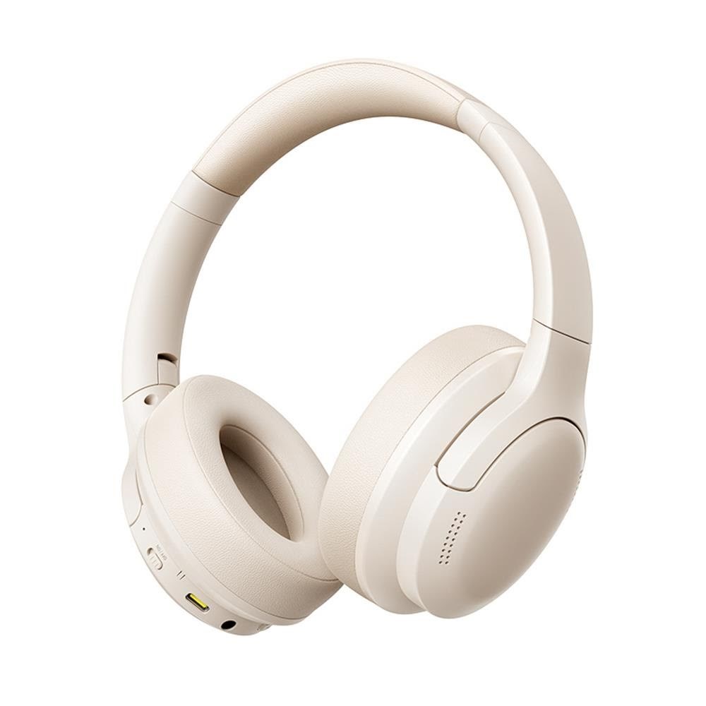 Baseus Bass BH1 Lite Wireless On-Ear Bluetooth 6.0 Headphones - White Hovedtelefoner Og Headset Hvid A0203C02