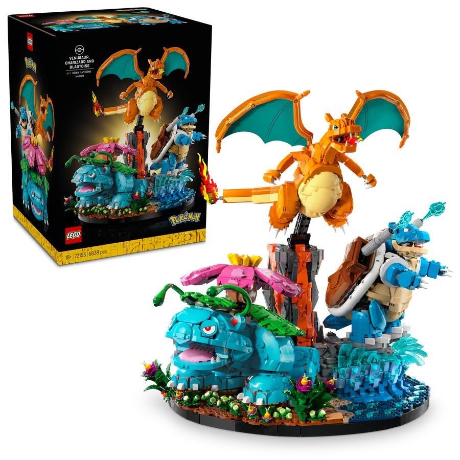 LEGO Pokémon 72153 Venusaur, Charizard og Blastoise byggesæt 18+ år