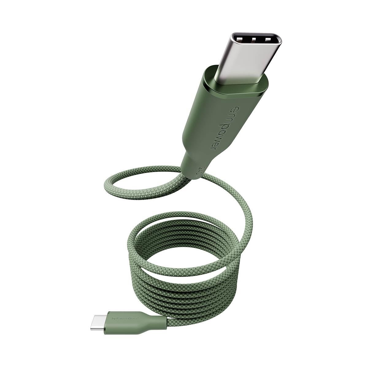 empower by PanzerGlass Magnetic 240W USB-C to USB-C Cable | USB 2.0 | 1.5M | Sage