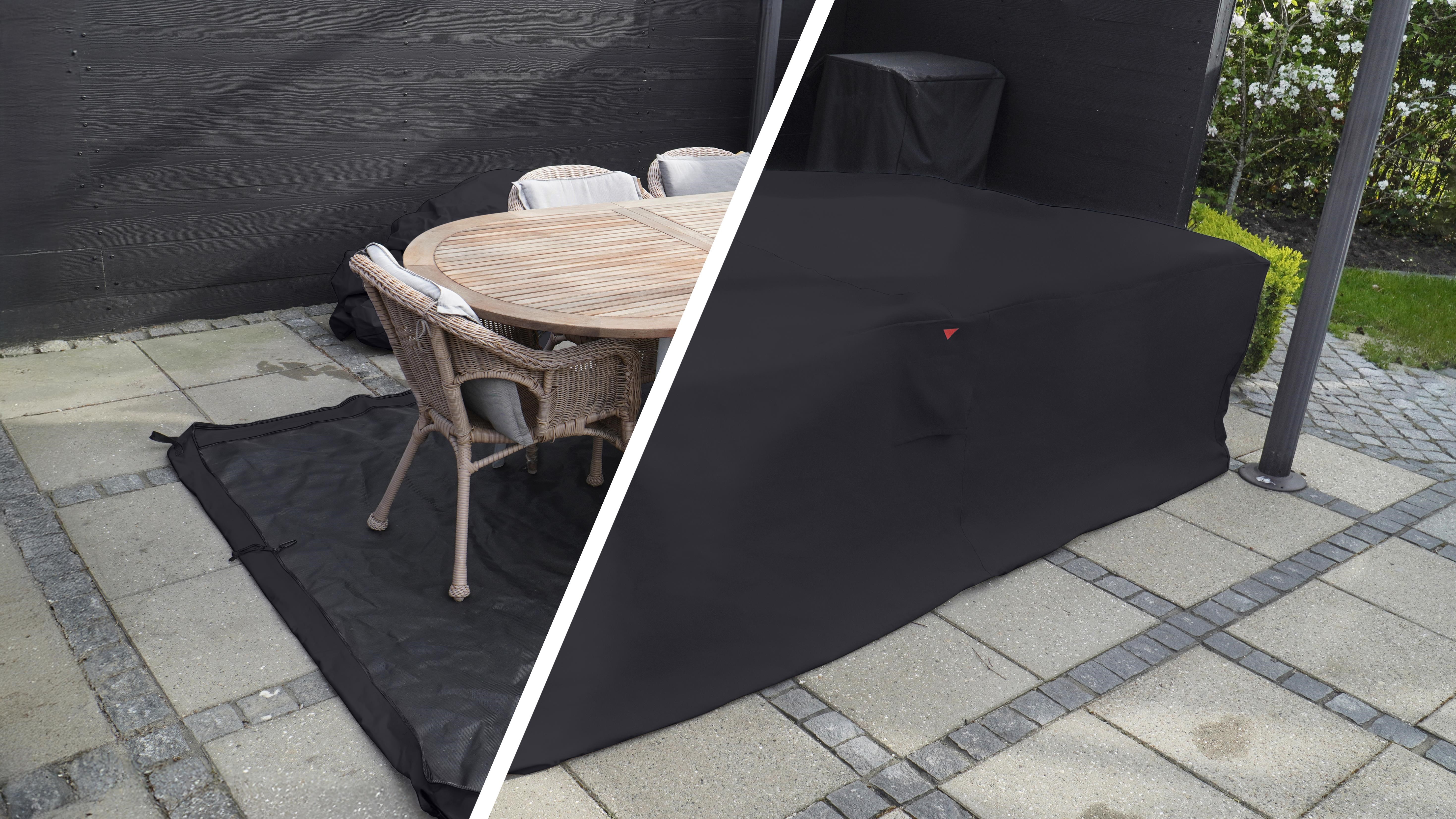 Home>it Garden overtræk til havemøbler, L235xB180xH95 cm, sort Haveredskab 87136
