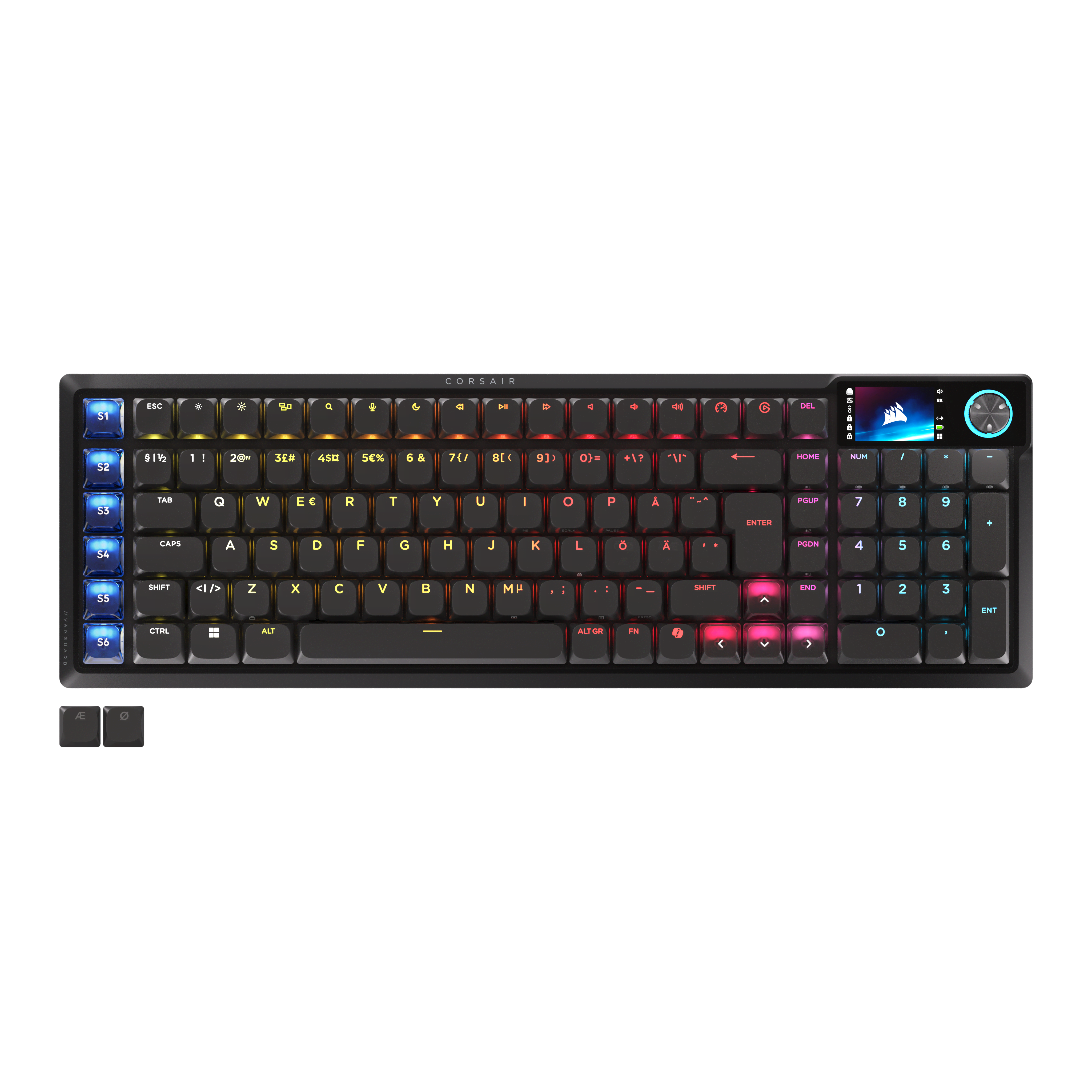 Corsair VANGUARD AIR 99 WIRELESS - Gaming Tastatur - Nordisk - Sort Tastatur CH-91HA01B-ND