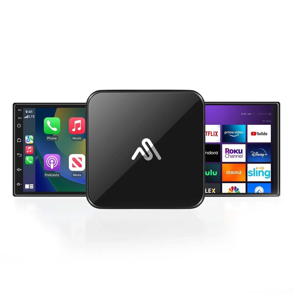 Autosky CPHM2 carplay & Android Auto TV adapter. Bilstereo Sort