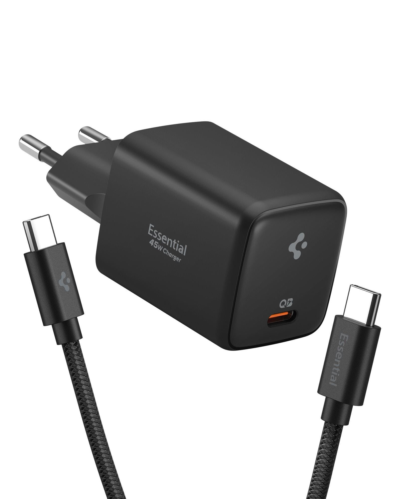 Spigen Essential 45W Wall Charger EE451EU - black Mobil Oplader ACH09474