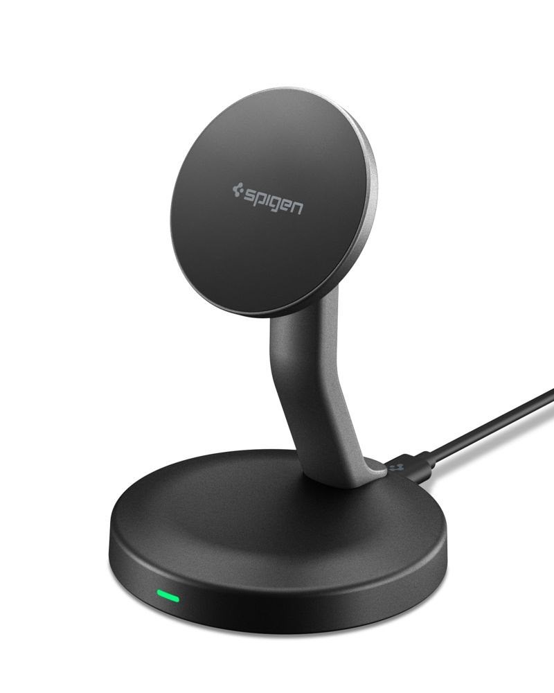 Spigen Essential MagSafe Wireless Charger 15W EF151MS - black Mobil Oplader ACH10441