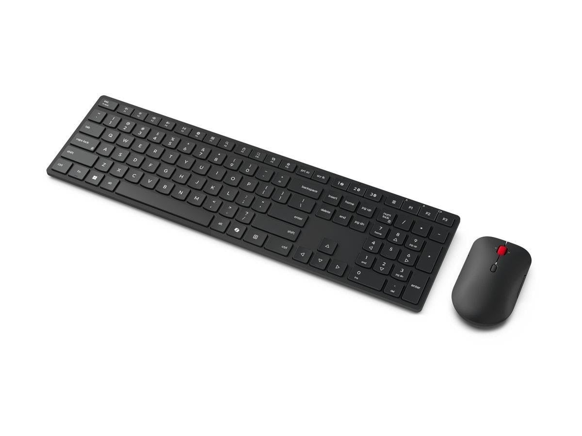 Lenovo Multi-Mode Pro Combo 6000 - keyboard and mouse set - QWERTY - Danish - eclipse black Input Device - Tastatur & Mus sæt - Dansk - Sort