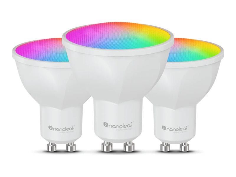 Nanoleaf - LED light bulb - shape: MR16 - GU10 - 5 W - RGBCW light - 2700-6500 K (pack of 3) Smart Home N7502B02-3GU10