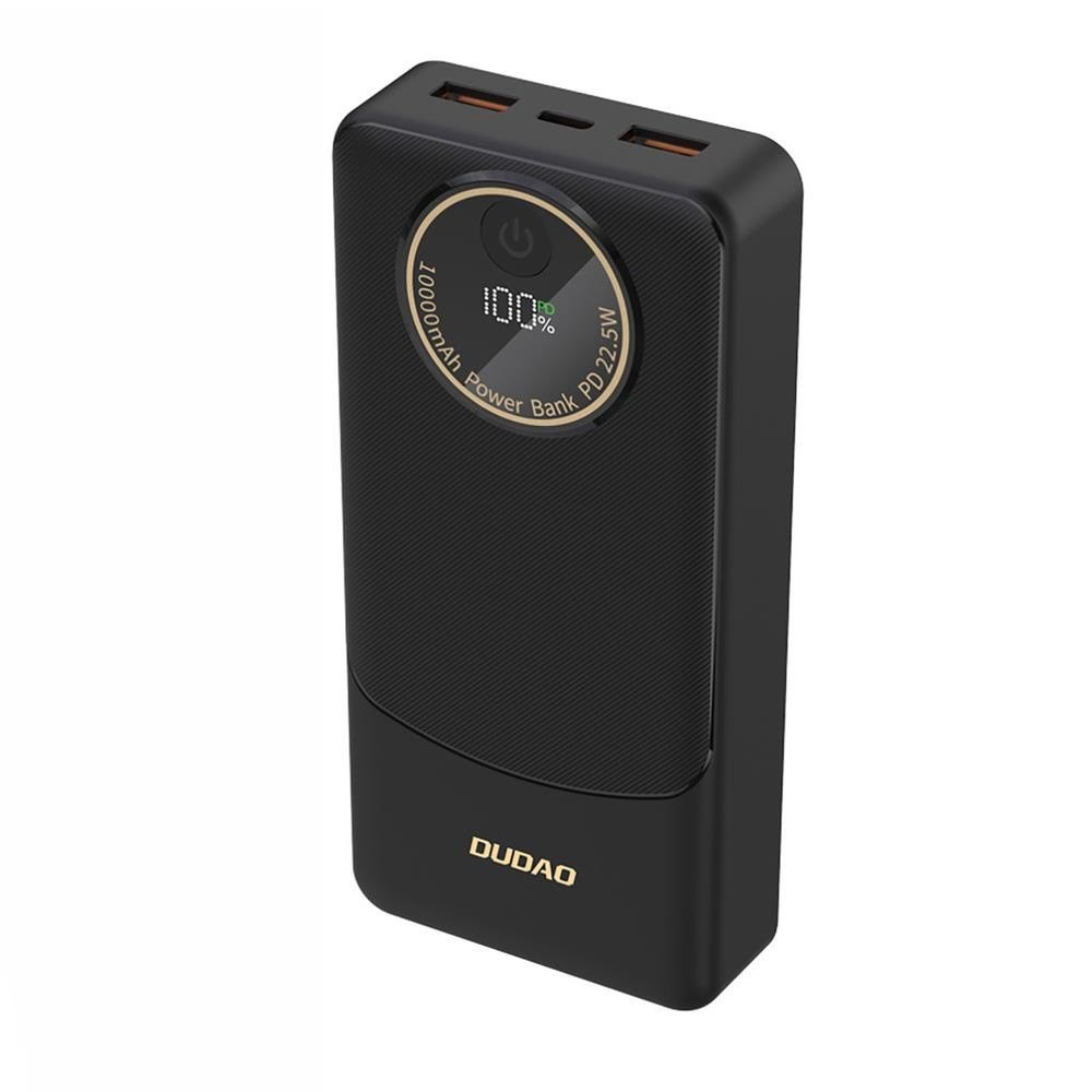 Dudao K12Pro Power Bank 22.5W PD 20000mAh USB-A USB-C - Black - 20000 mAh Powerbank Sort 6977196683895
