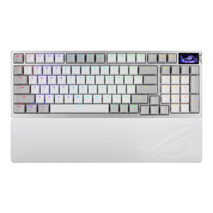 ASUS ROG Azoth 96 HE - Gaming Tastatur - Nordisk - Hvid Tastatur 90MP040H-BKNA30