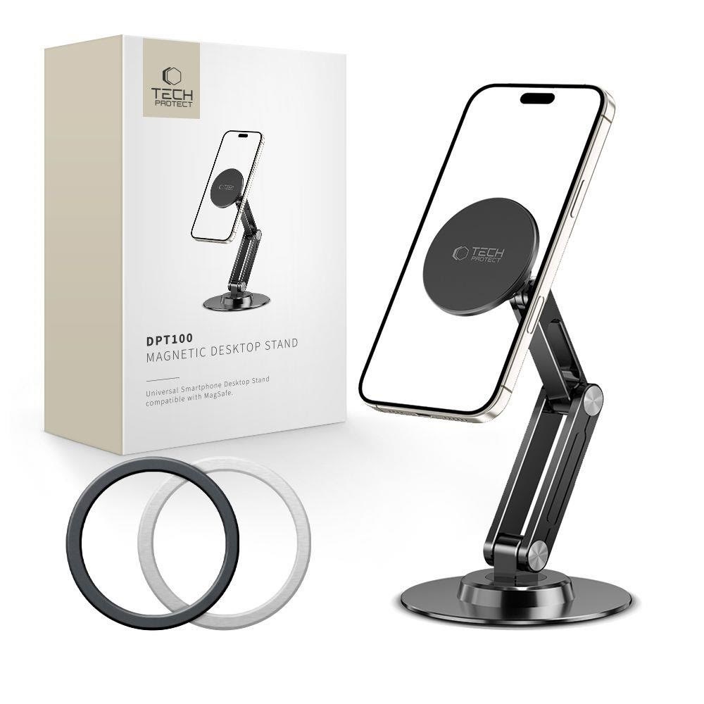 Tech-Protect DPT100 Magnetic MagSafe Desk Phone Holder - Black Mobil Oplader 5906302360512