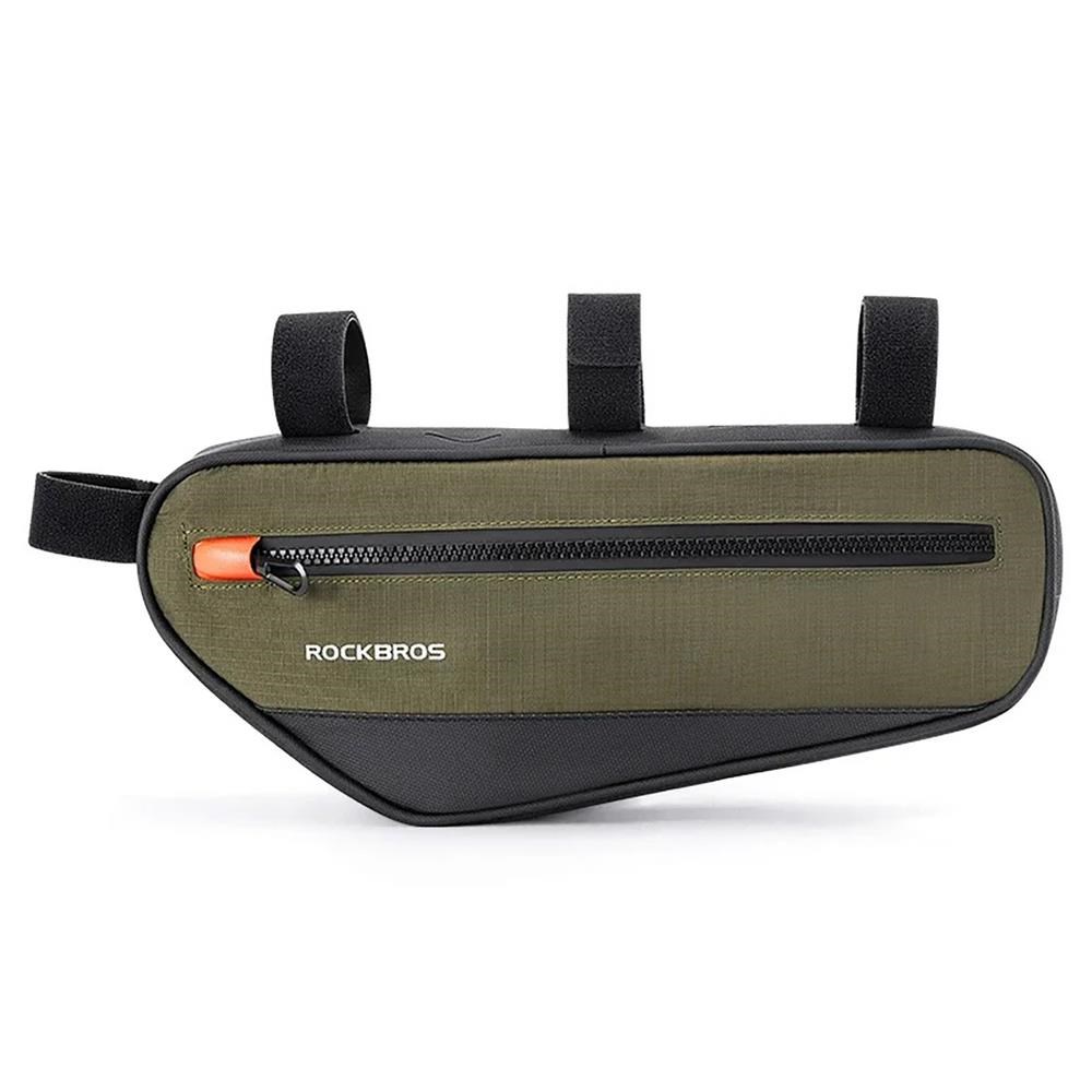 Rockbros Bicycle Bag 1.7 L for Frame - Green and Black Cykeltilbehoer Rockbros-30120079001