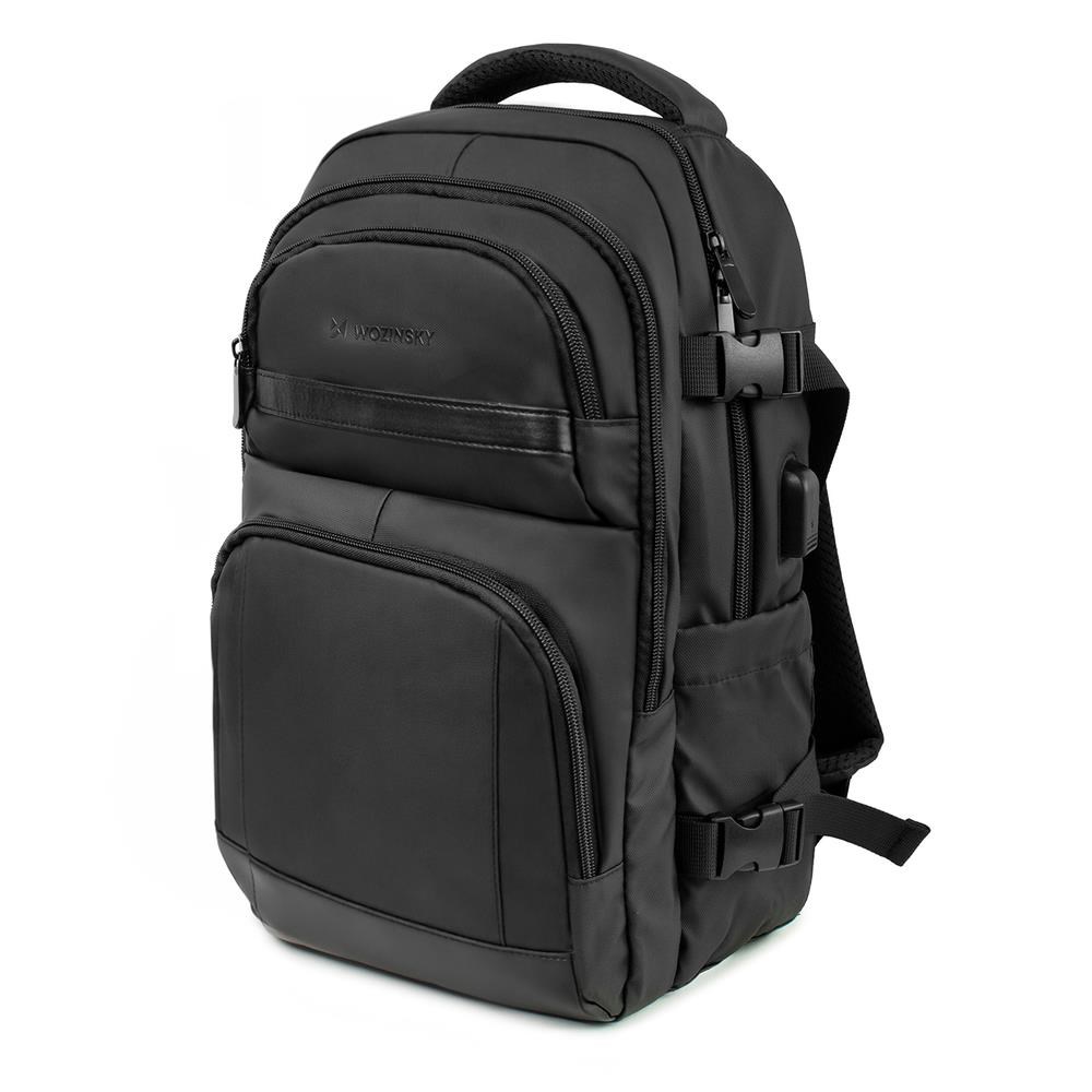 Wozinsky WPW-20L Travel Backpack with Laptop Pocket 40x20x25 cm for the Luggage Hold - Black Taske Sort 5907769385261